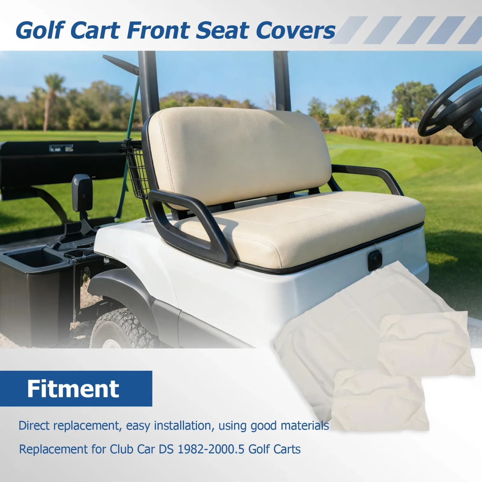 WFLNHB Front Seat Covers for Club Car DS 1982-2000 image 2