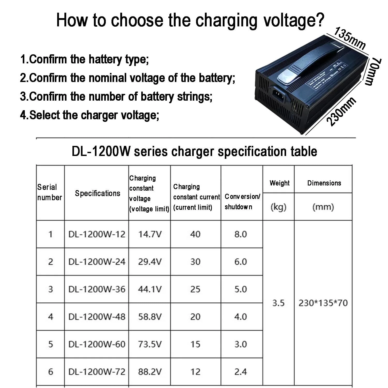 Lzyjckh Smart Golf Cart Battery Charger 12V-72V image 2