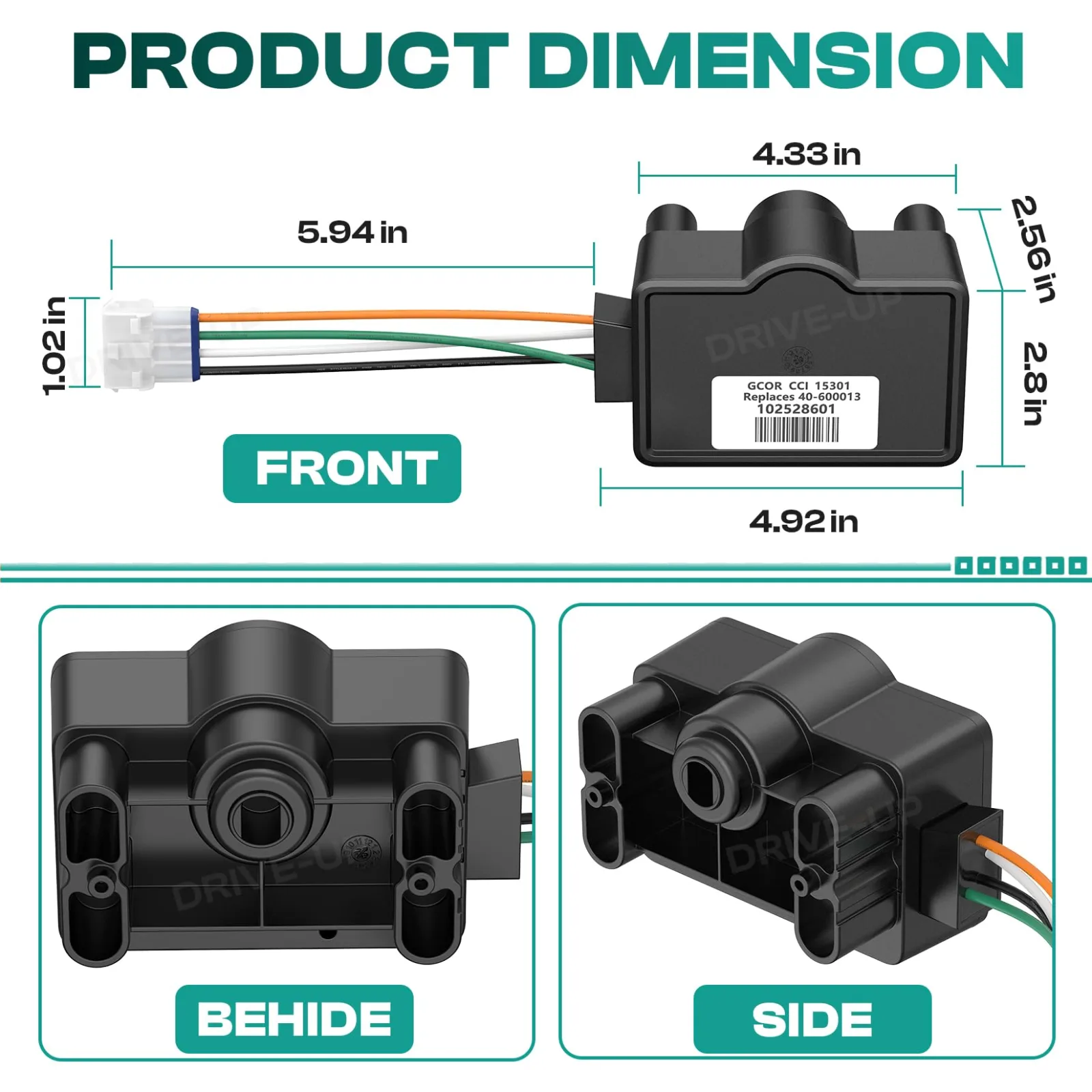 DRIVE UP GCOR Sensor for Club Car Precedent Gas Models image 3