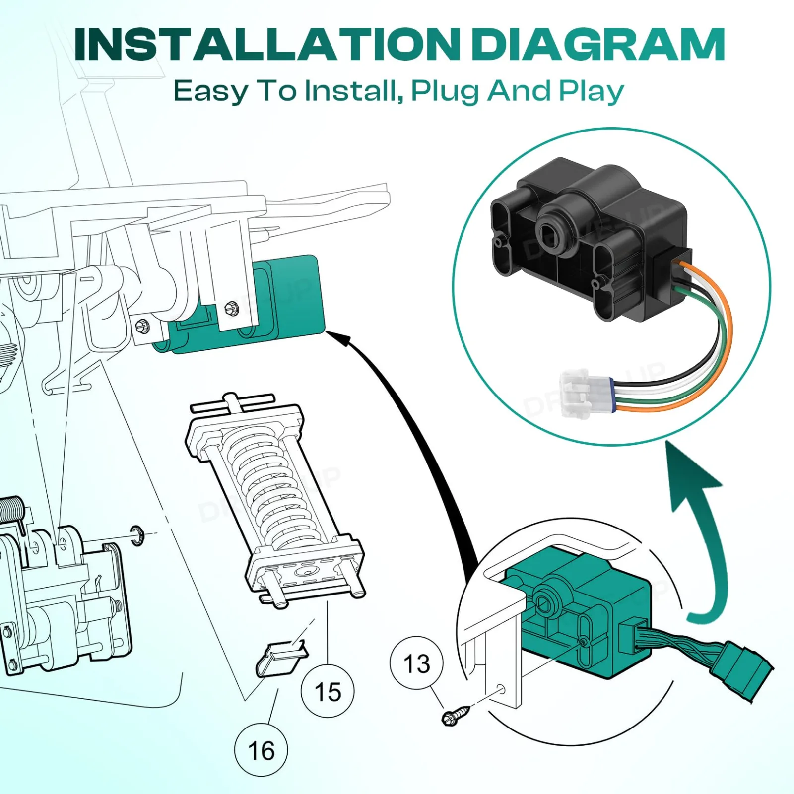 DRIVE UP GCOR Sensor for Club Car Precedent Gas Models image 4