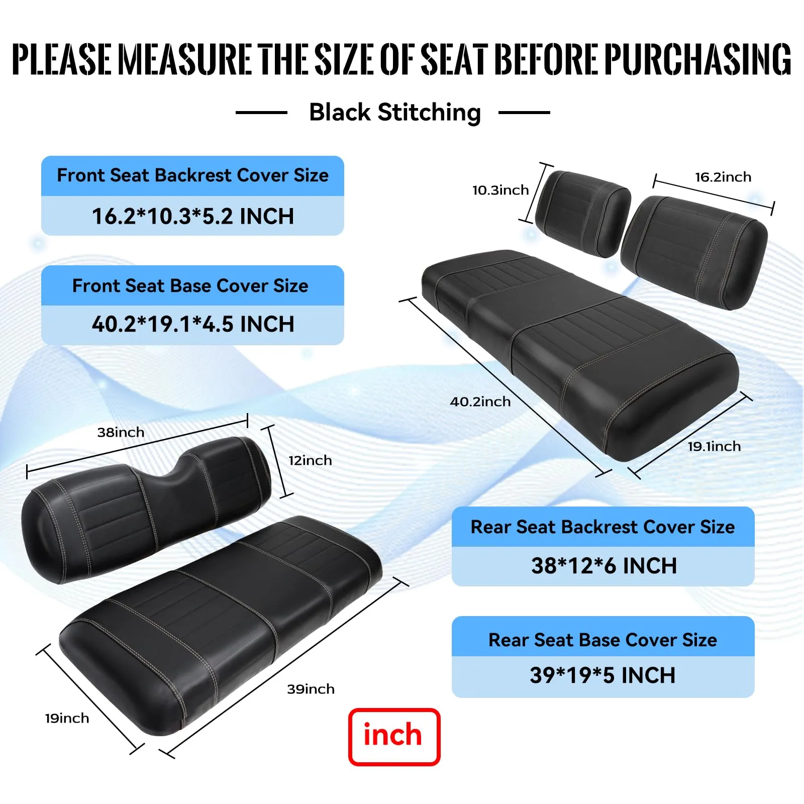 SHUNCHENXIANG Seat Covers for Club Car DS 1994-2000 image 2