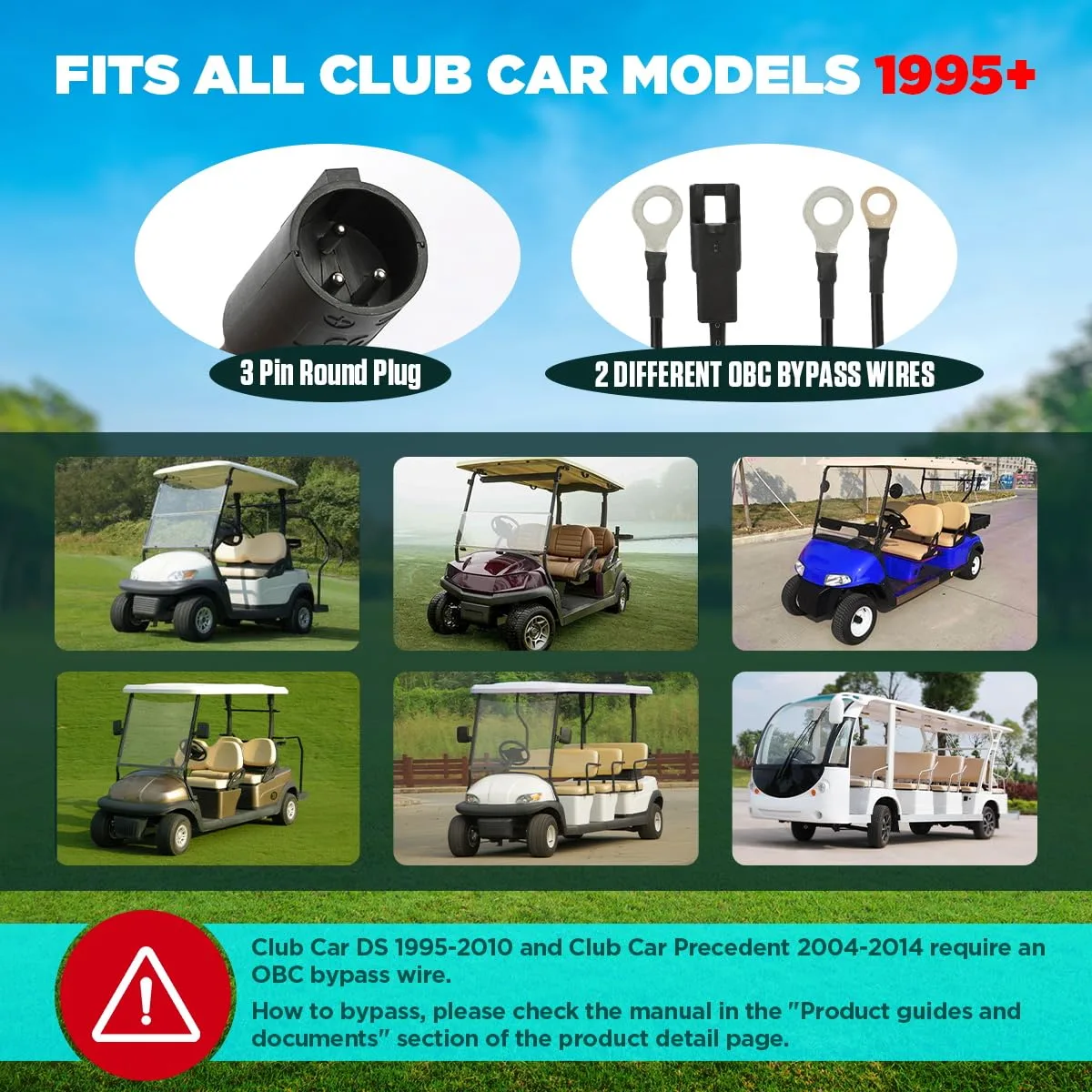 CMTOOL 48V 18A Club Car Golf Cart Battery Charger image 3