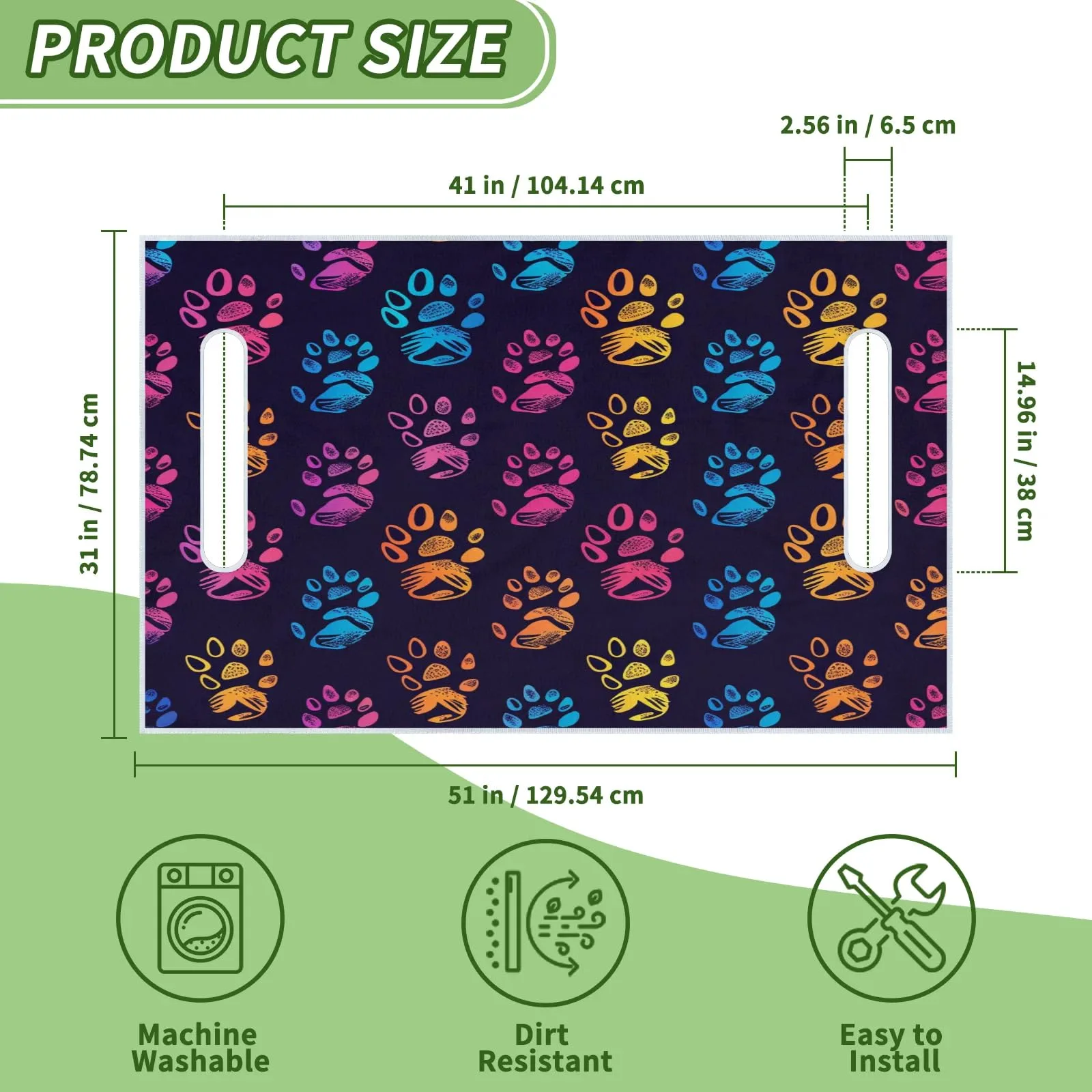 Tiveruda Golf Cart Seat Cover for Double Seats, 51 x 31 in image 2