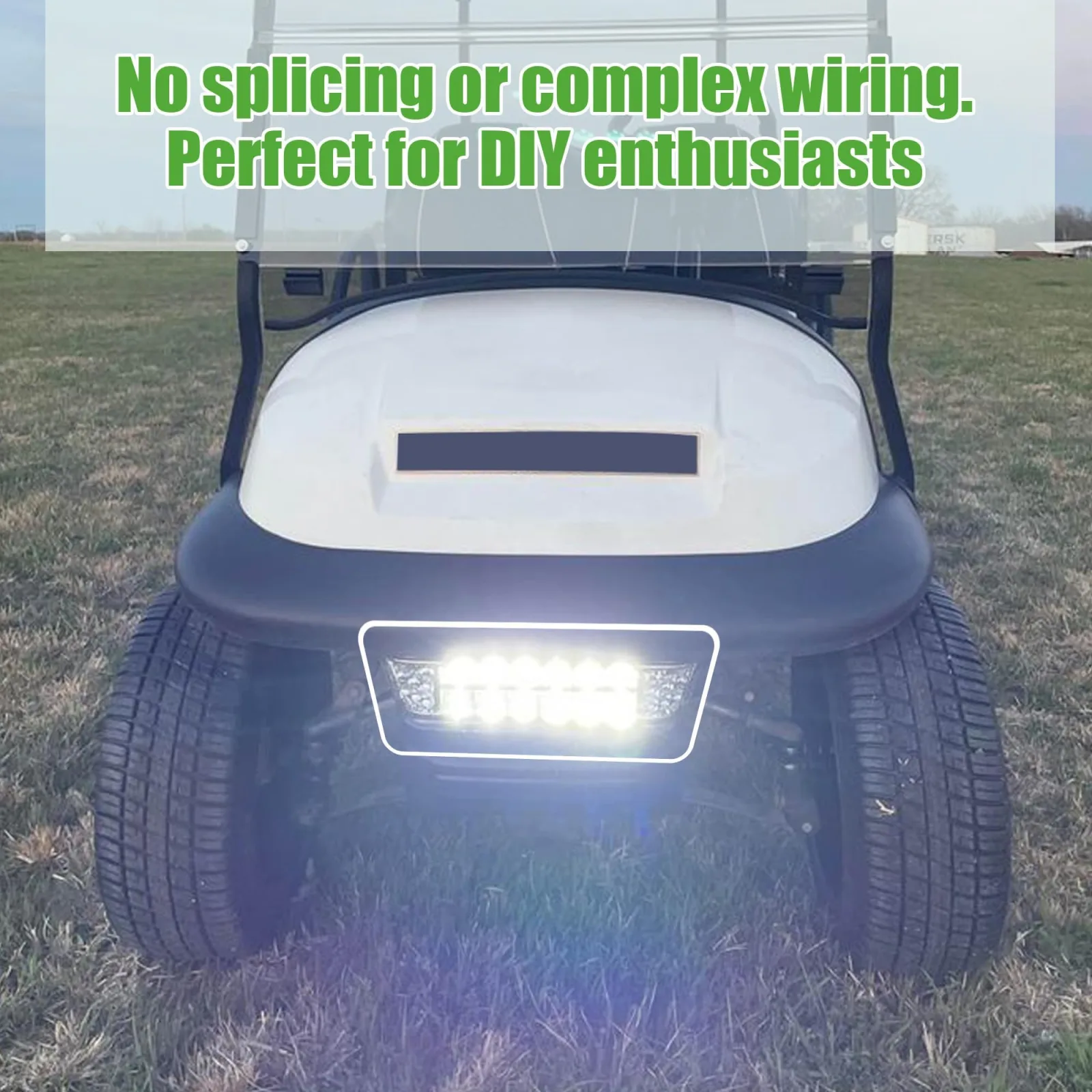 10L0L Club Car Precedent LED Headlight Kit with Bumper image 3