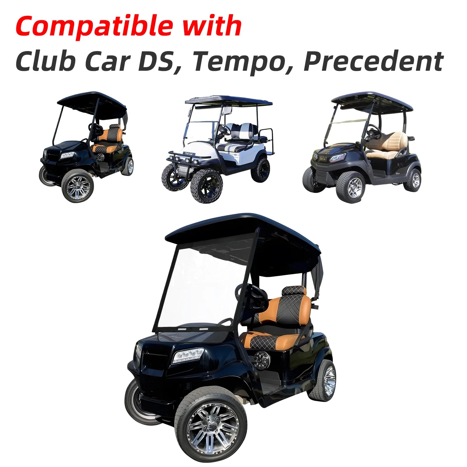 OFIG Foldable Windshield for Club Car DS, Tempo & Precedent image 2