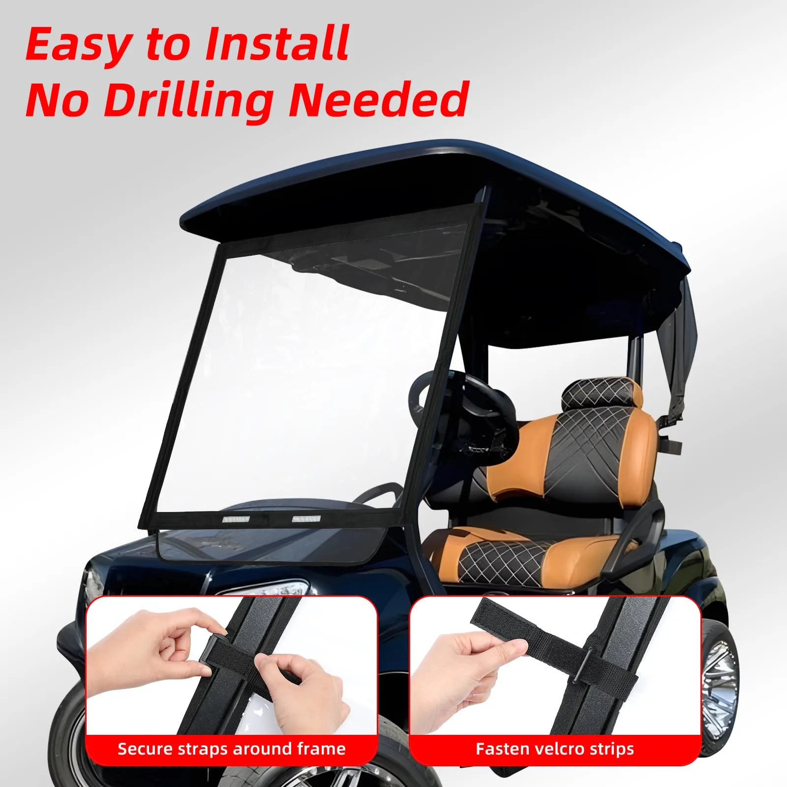 OFIG Foldable Windshield for Club Car DS, Tempo & Precedent image 3