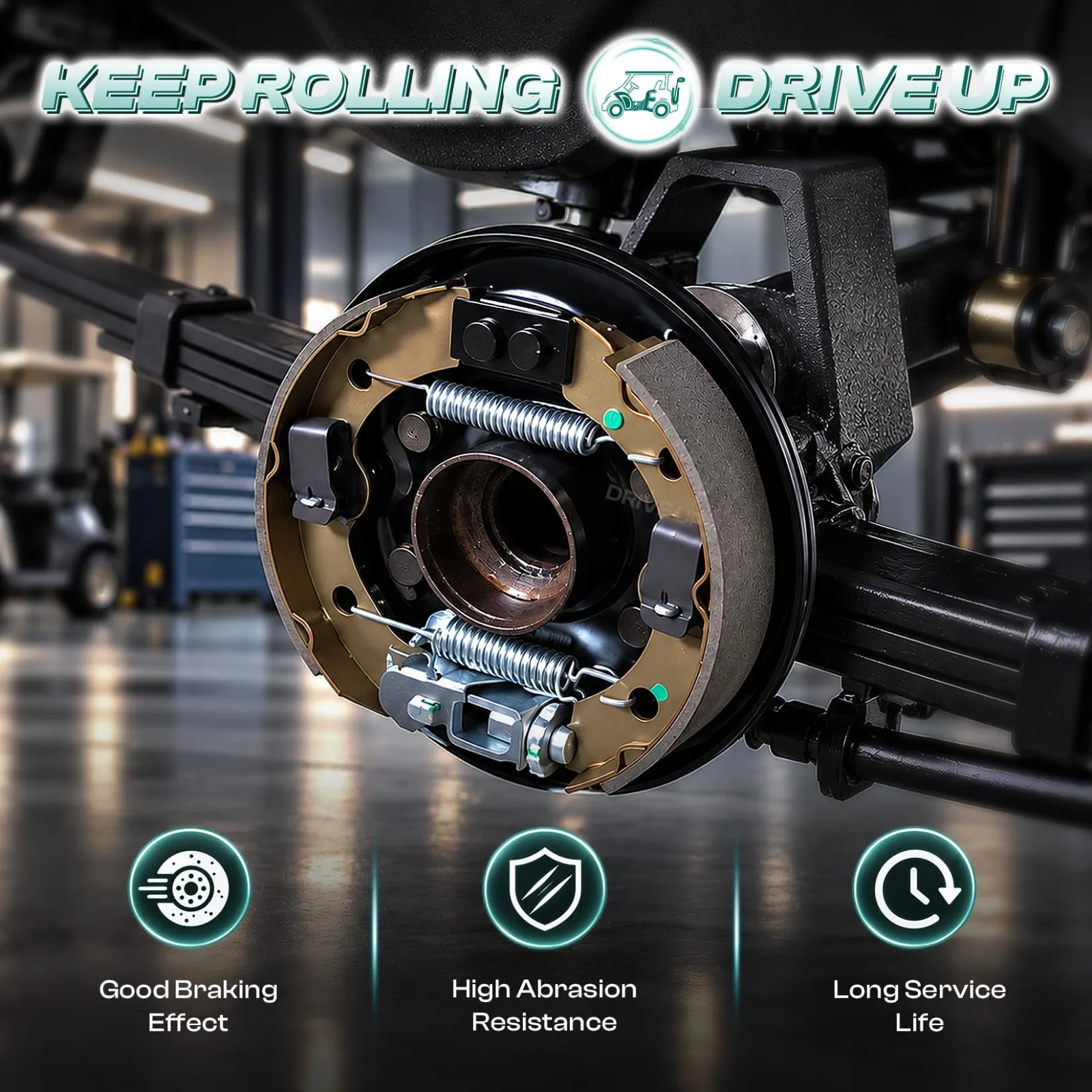 DRIVE UP Rear Brake Assembly for Club Car Precedent DS & Tempo image 2