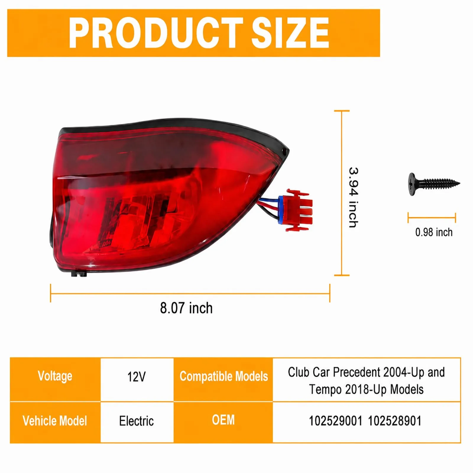 XINSTCO LED Tail Lights for Club Car Precedent and Tempo image 2