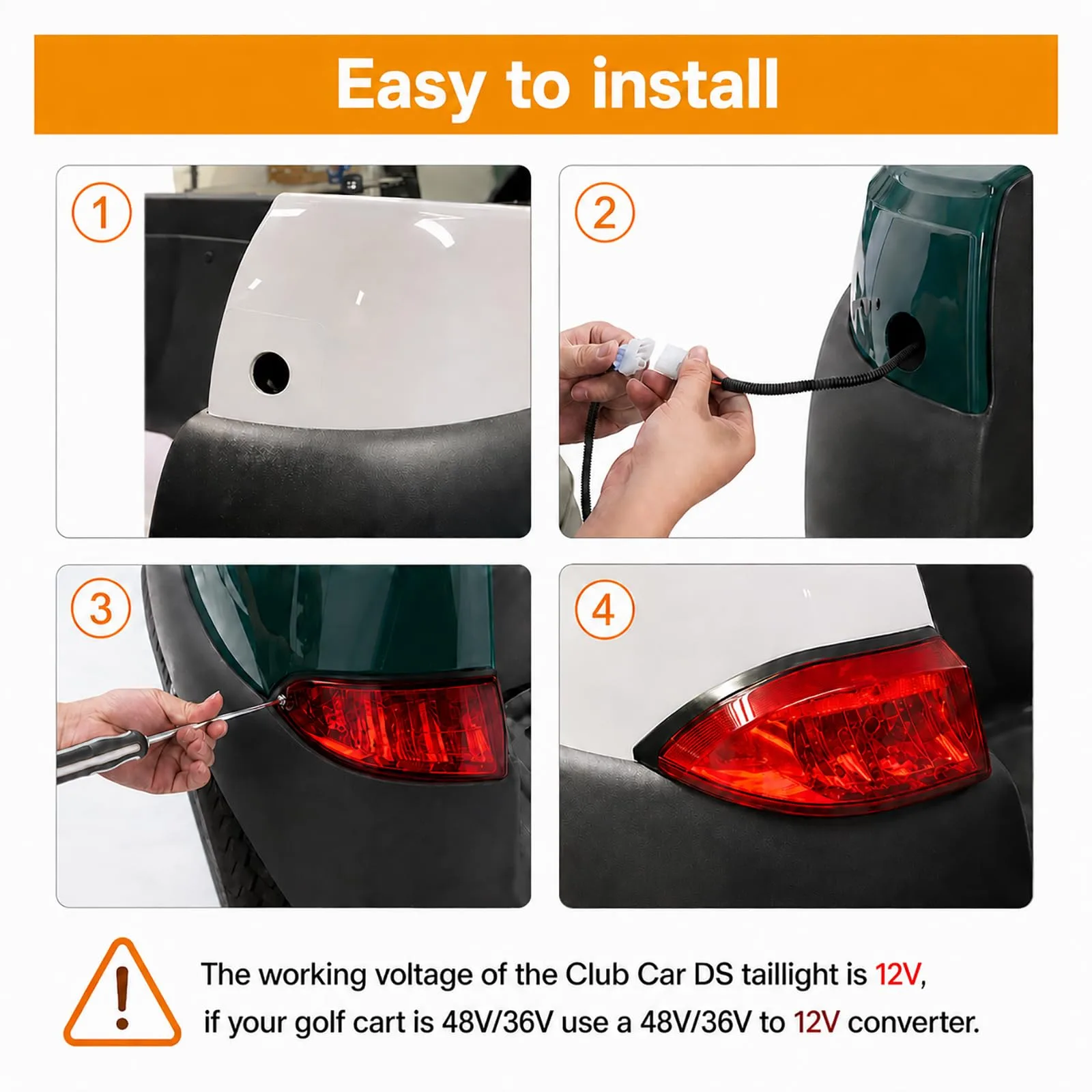 XINSTCO LED Tail Lights for Club Car Precedent and Tempo image 3