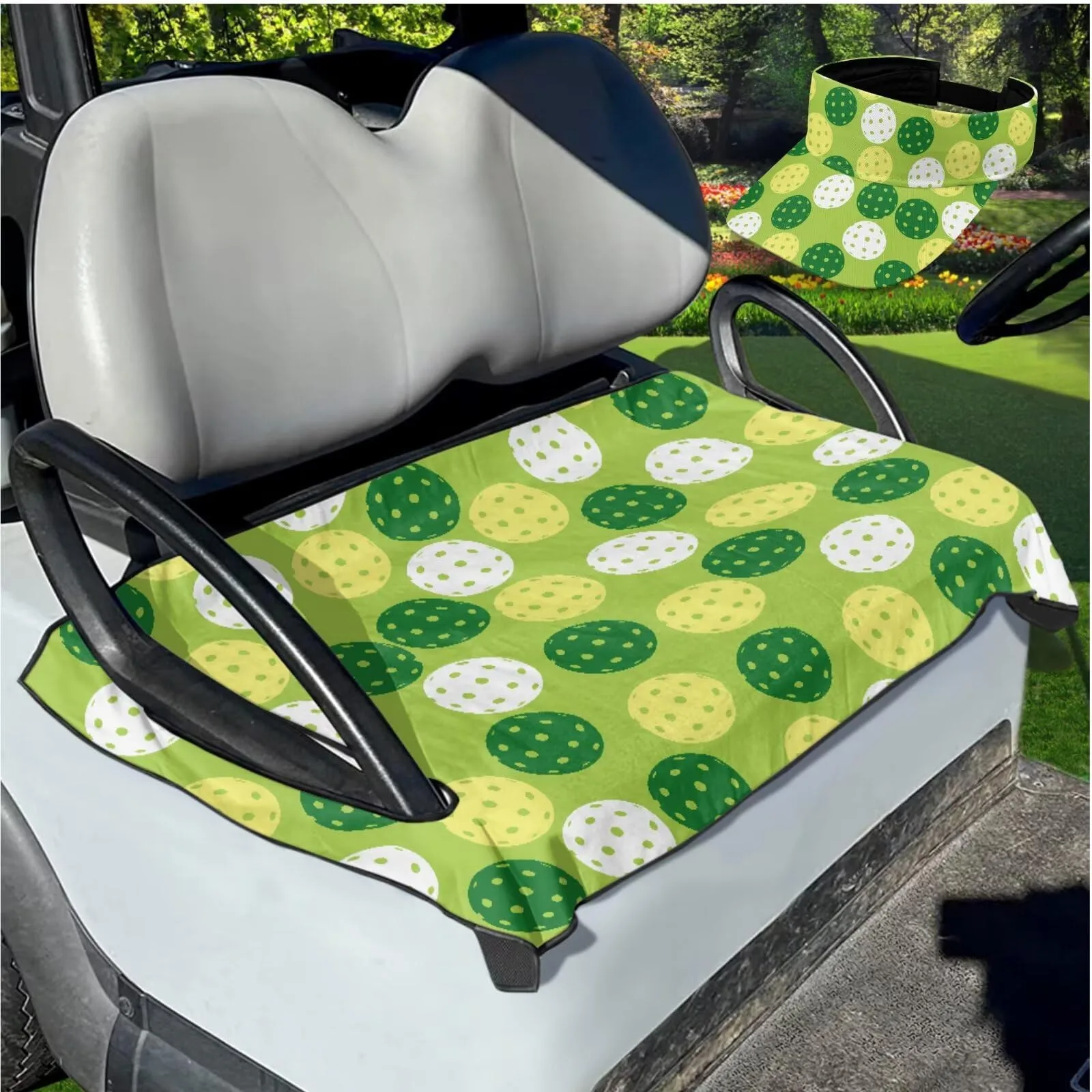 Yewattles Golf Cart Seat Cover for Club Car 2-Seat Carts
