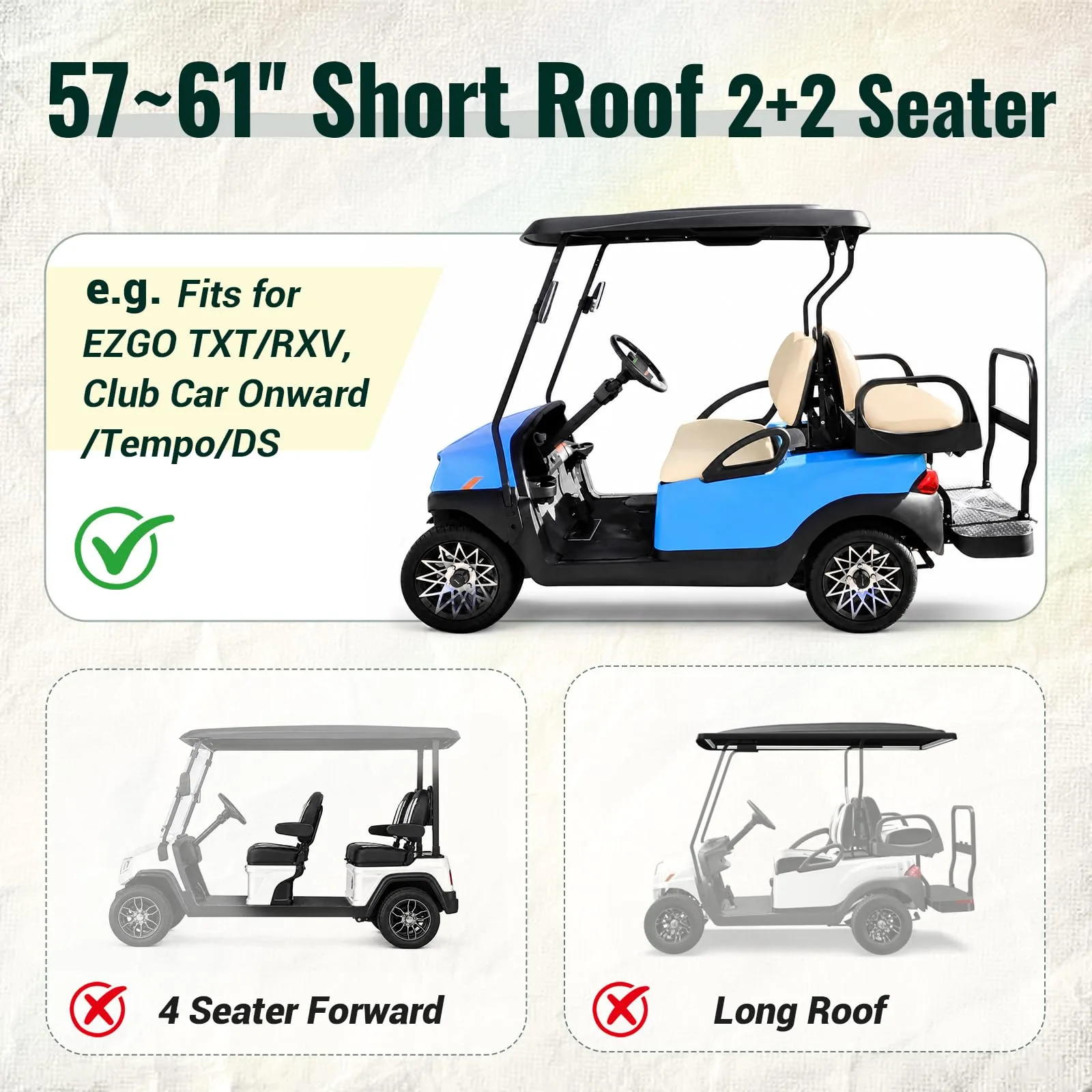 LUPPLE 4-Passenger 59-Inch Golf Cart Enclosure image 2