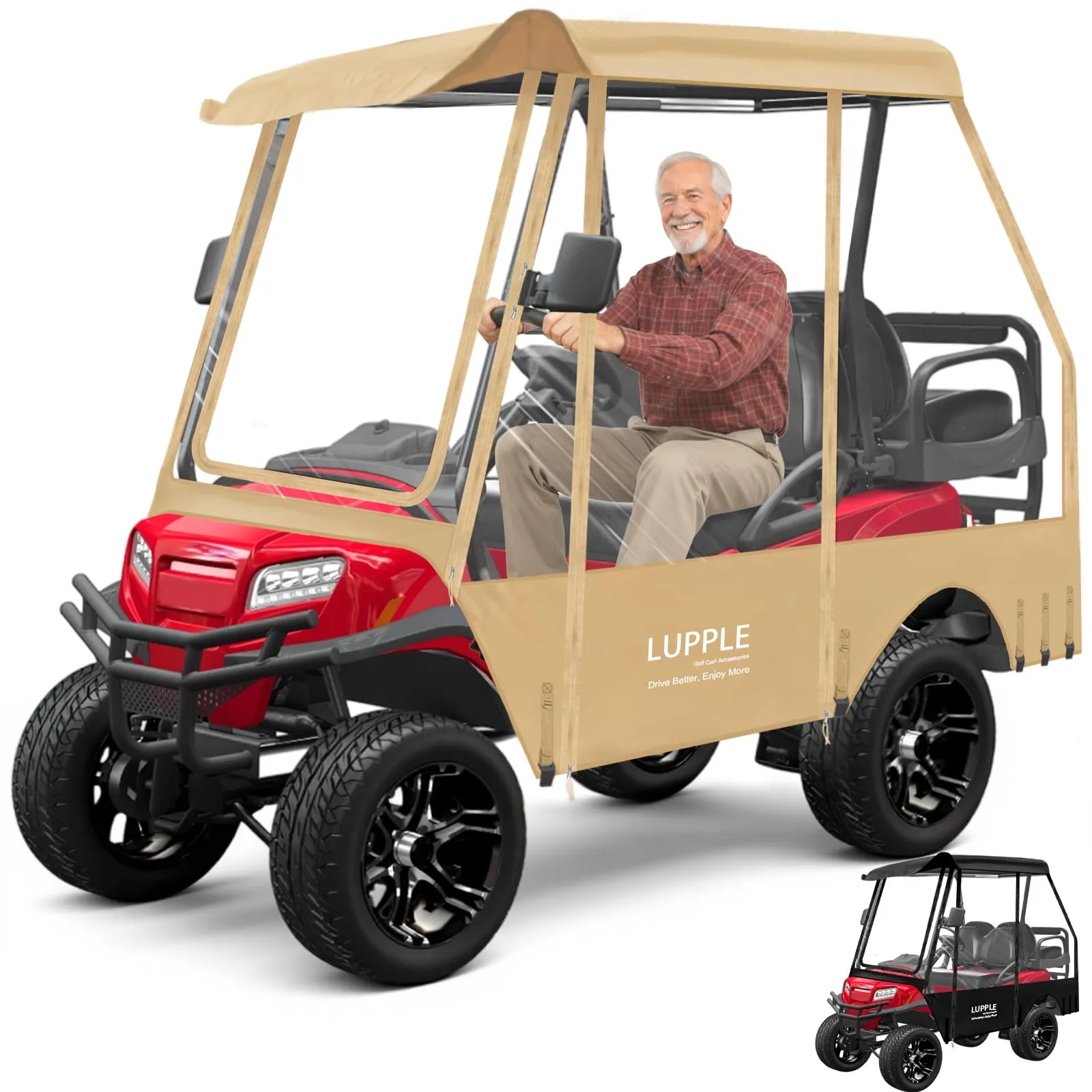 LUPPLE 4-Passenger 59-Inch Golf Cart Enclosure
