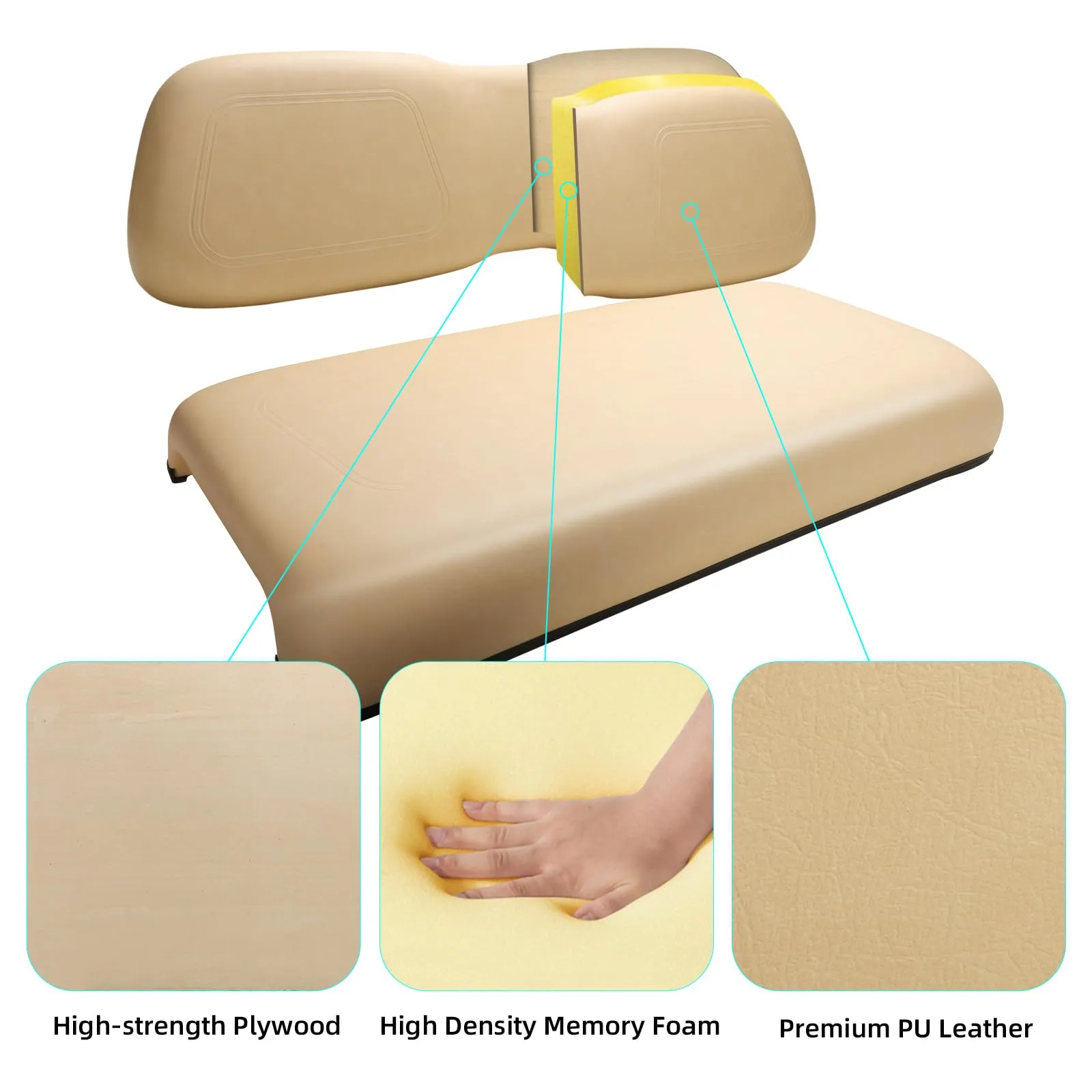 Roykaw Club Car DS Front Seat Cushion Set image 3