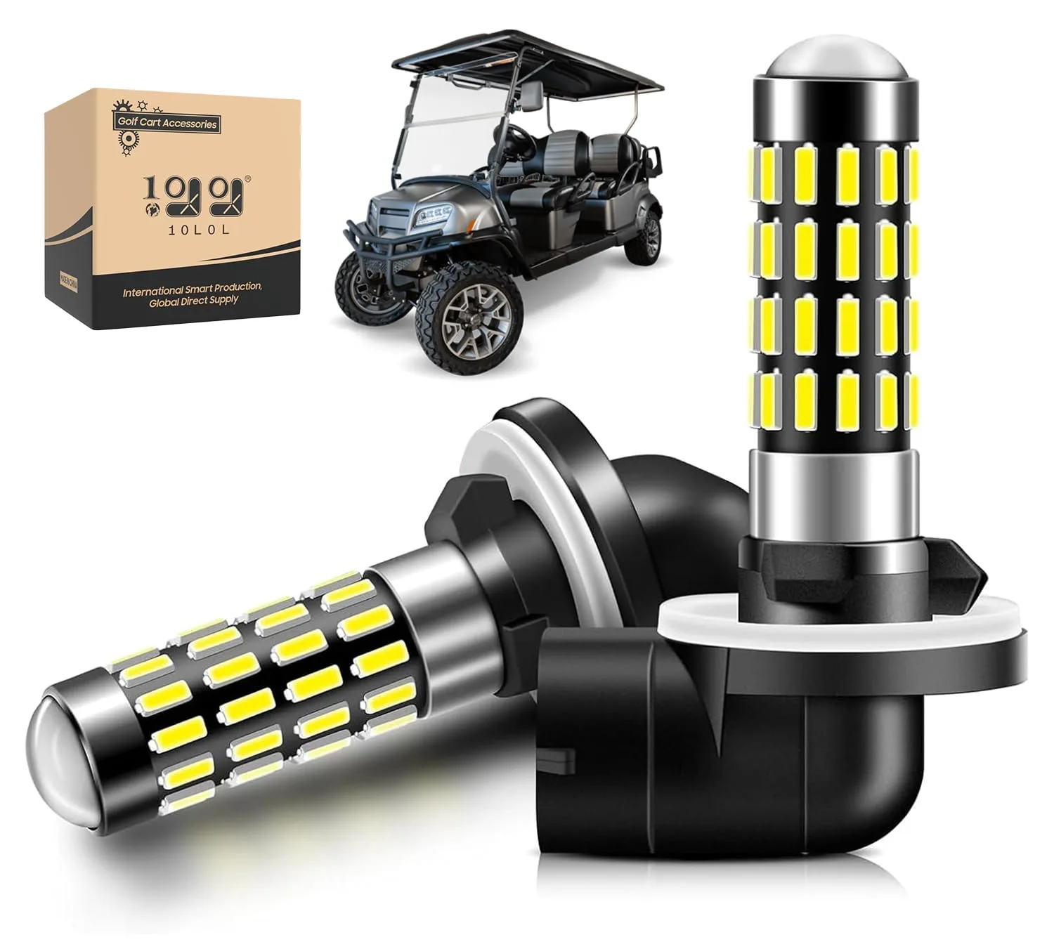 10L0L 881 Golf Cart Headlight Bulbs for EZGO and Club Car