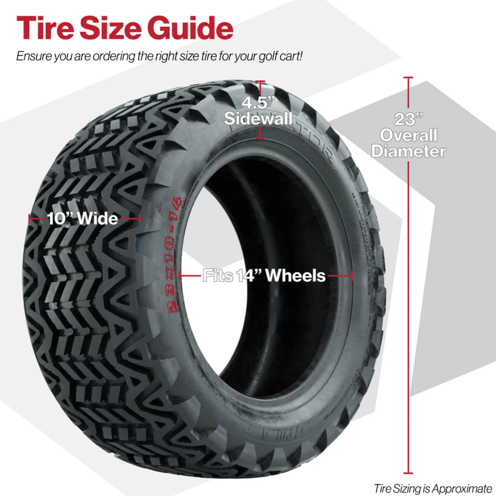 GTW A19-785 14-Inch Golf Cart Wheels and Tires image 2
