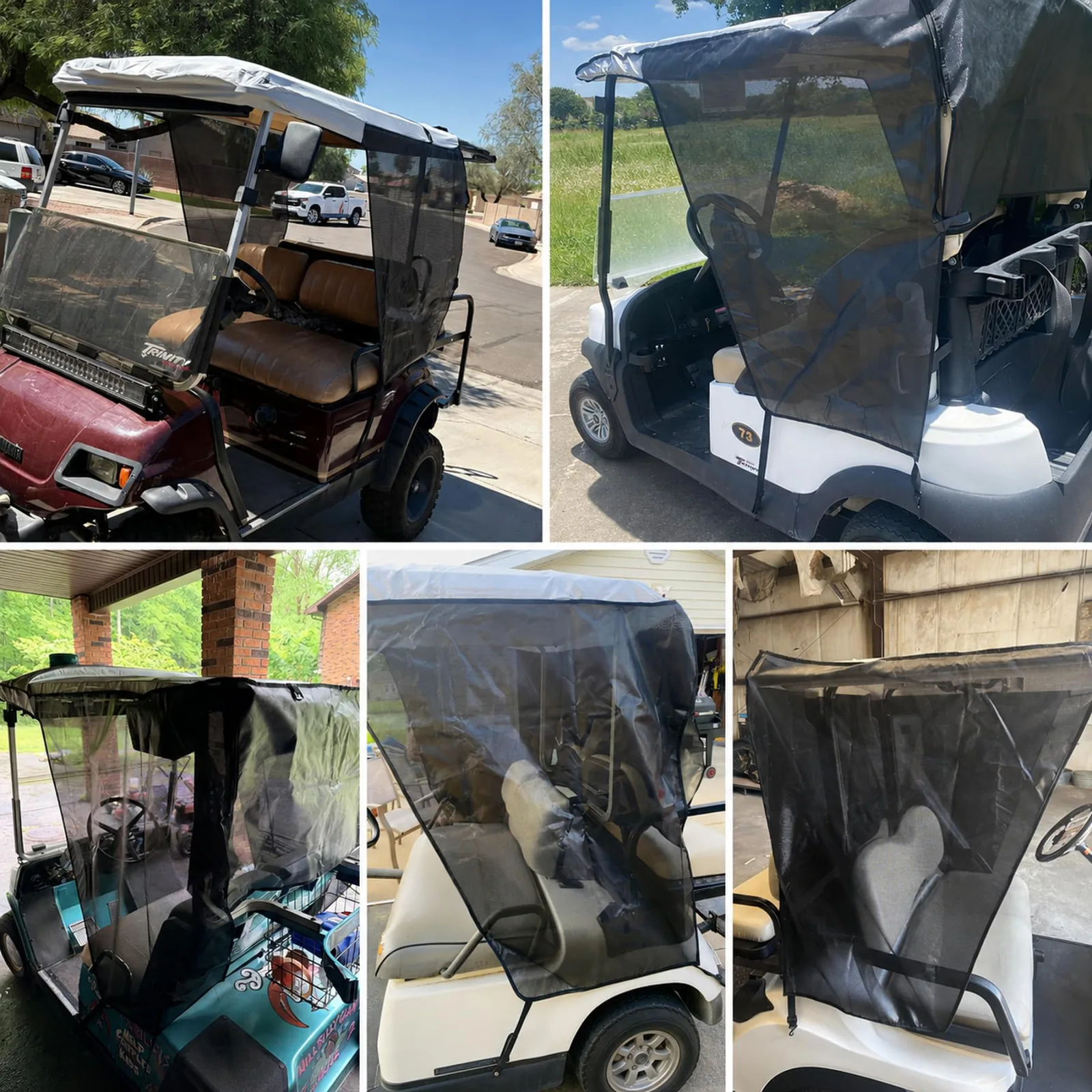 Toriexon Golf Cart Shade Cover for Club Car Precedent & E-Z-GO TXT image 3