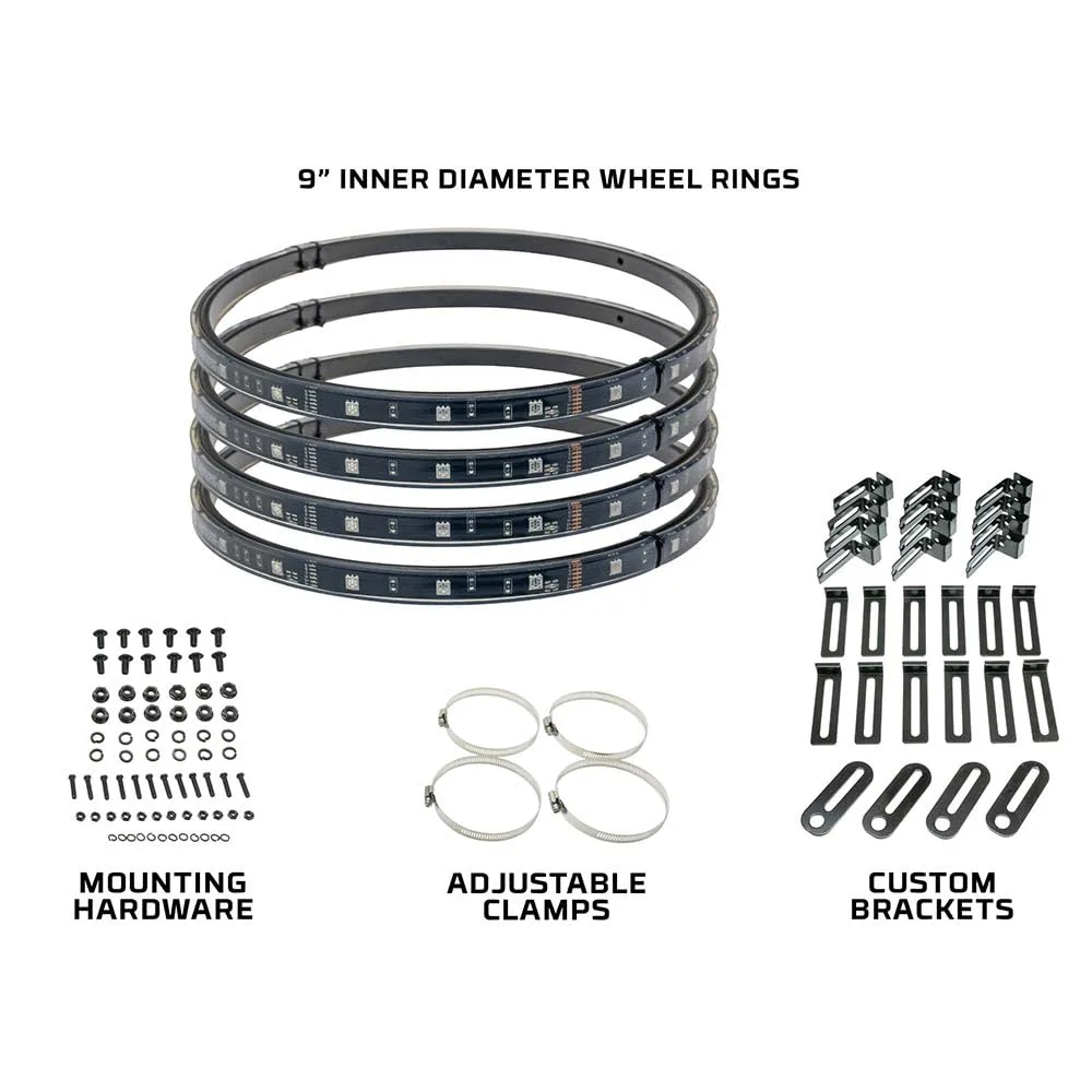 LEDGlow 4-Piece Golf Cart Wheel Ring LED Kit image 2