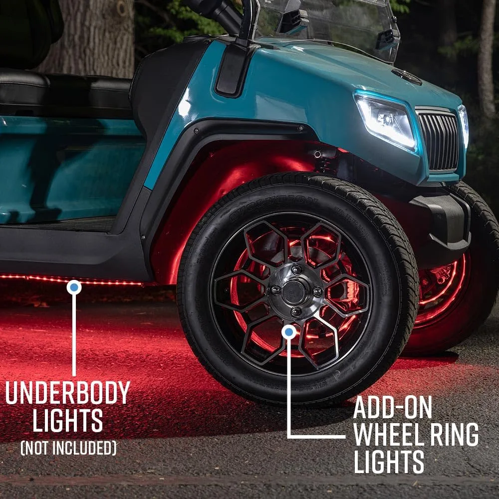 LEDGlow 4-Piece Golf Cart Wheel Ring LED Kit image 3