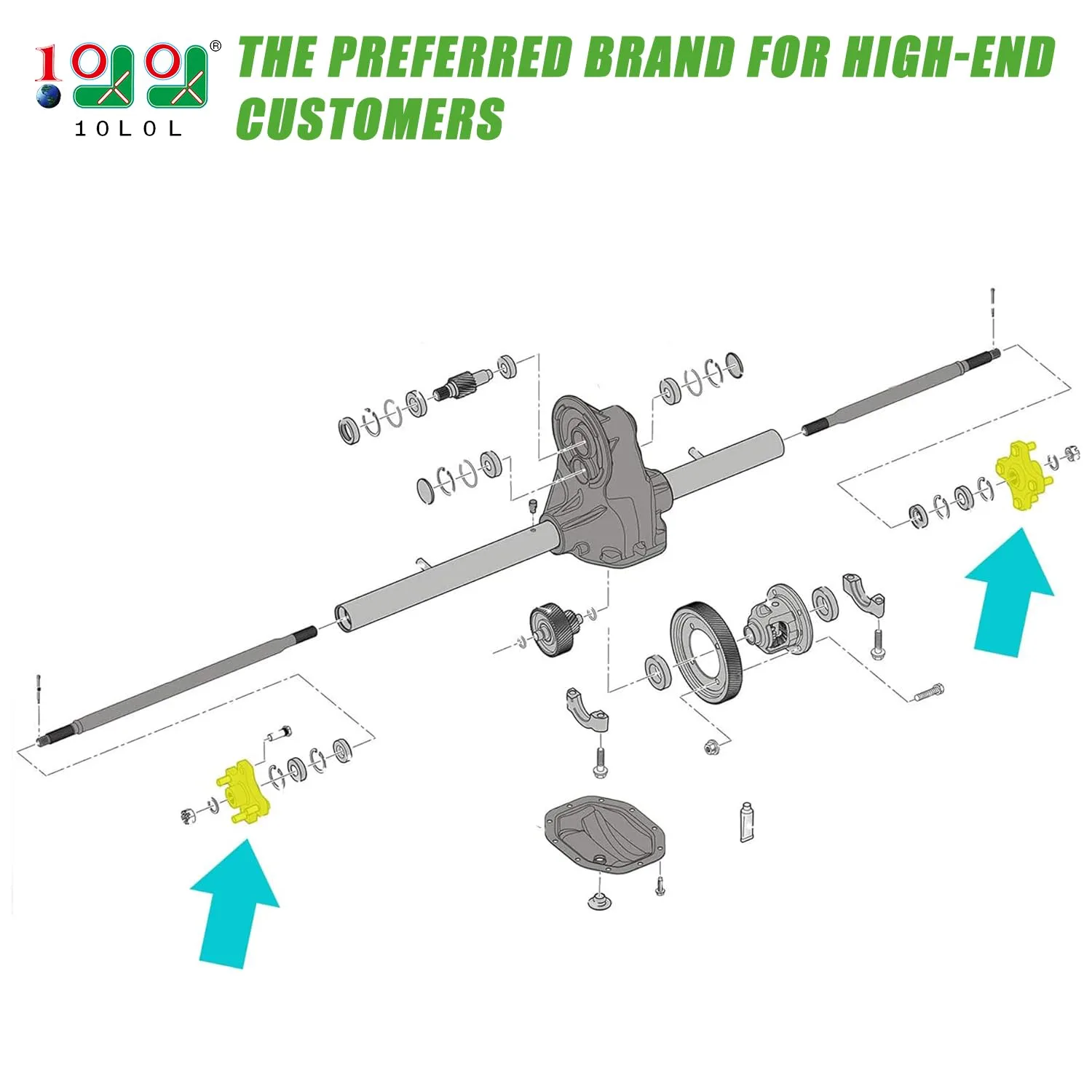 10L0L Rear Axle Hub Assembly for E-Z-GO RXV image 2