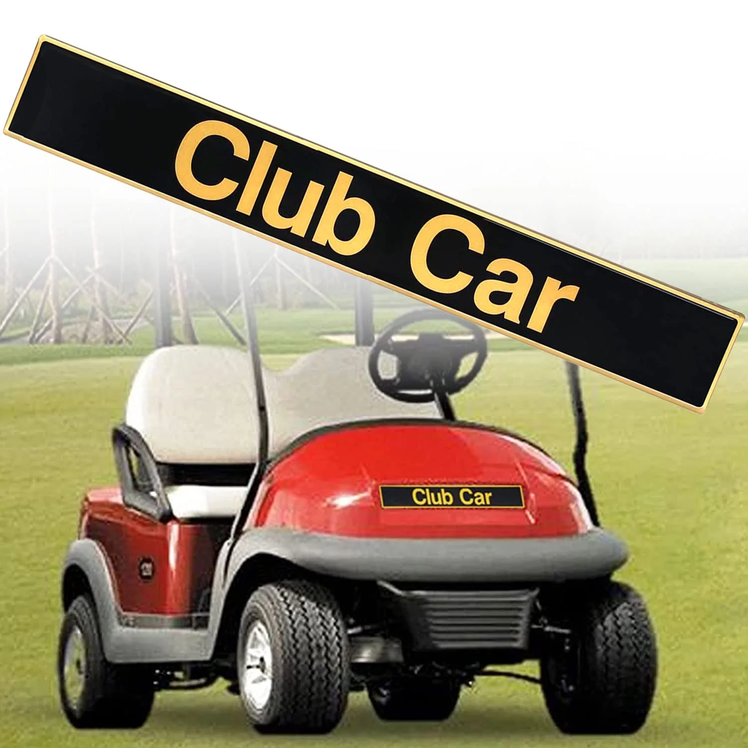 DIYOLFALL Name Plate for Club Car Precedent - Black Gold