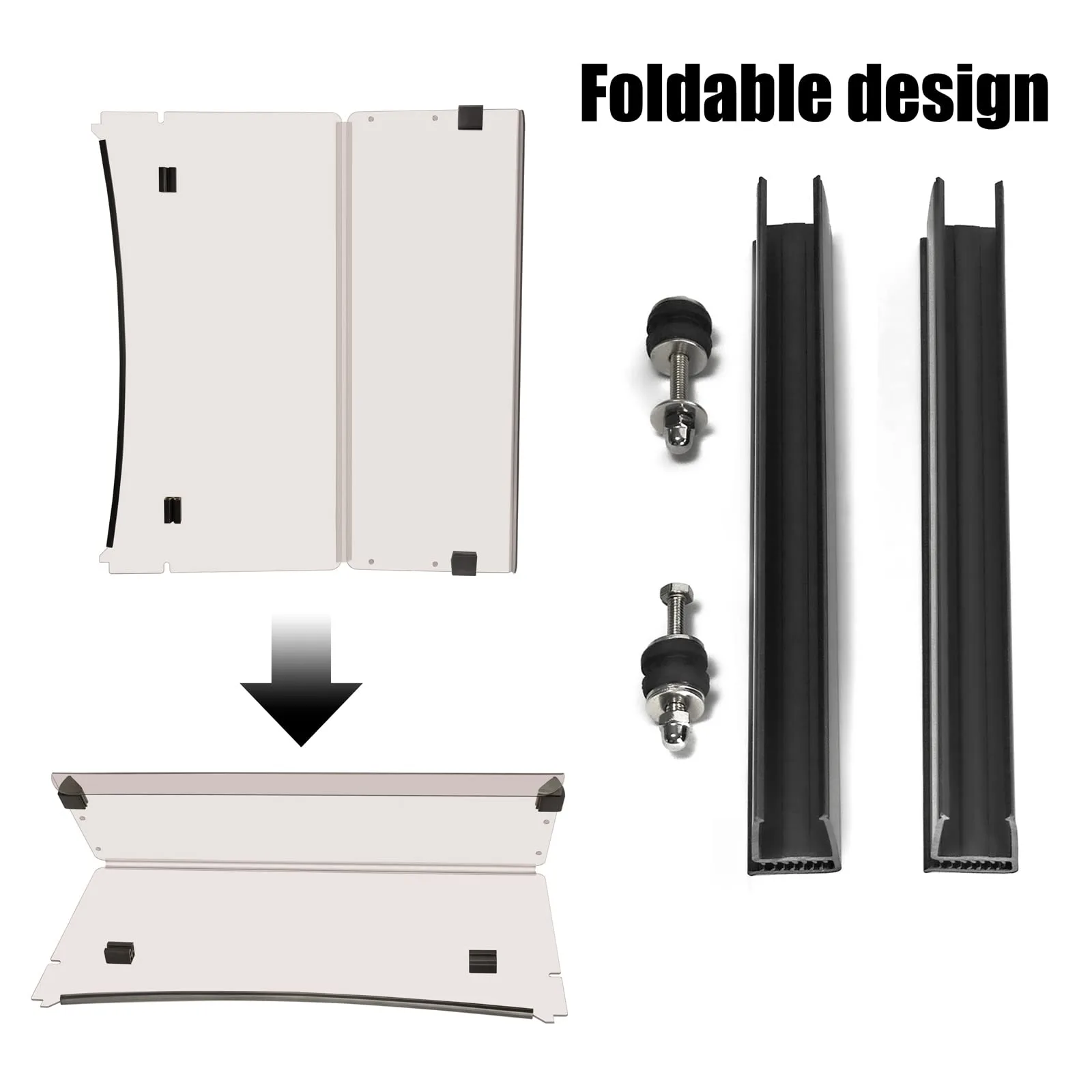 TechInovat Tinted Folding Windshield for Yamaha Drive2 / G29 — 200009 image 4