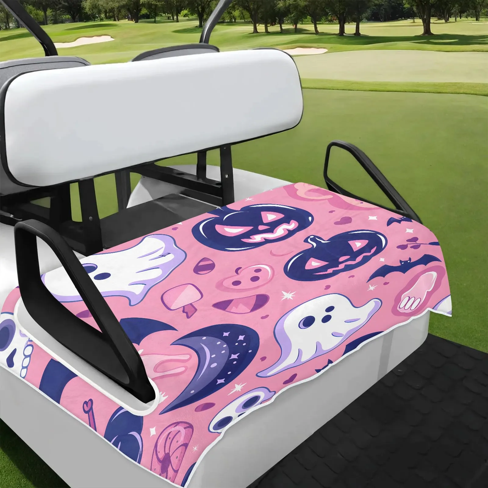 Tiveruda Halloween Ghost Golf Cart Seat Cover 51 x 31 in