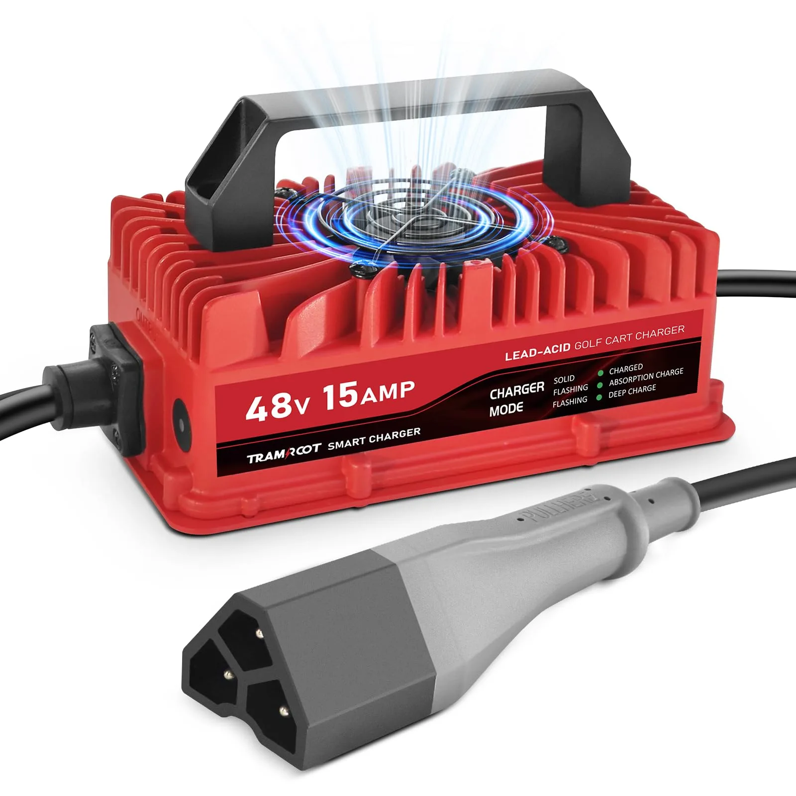 TRAMROOT 48V 15A Golf Cart Charger for E-Z-GO RXV/TXT