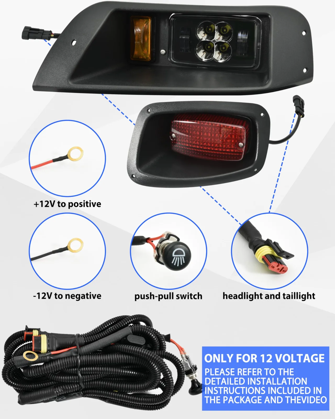 SAUTVS LED Light Kit for E-Z-GO TXT 1995-2013 image 4