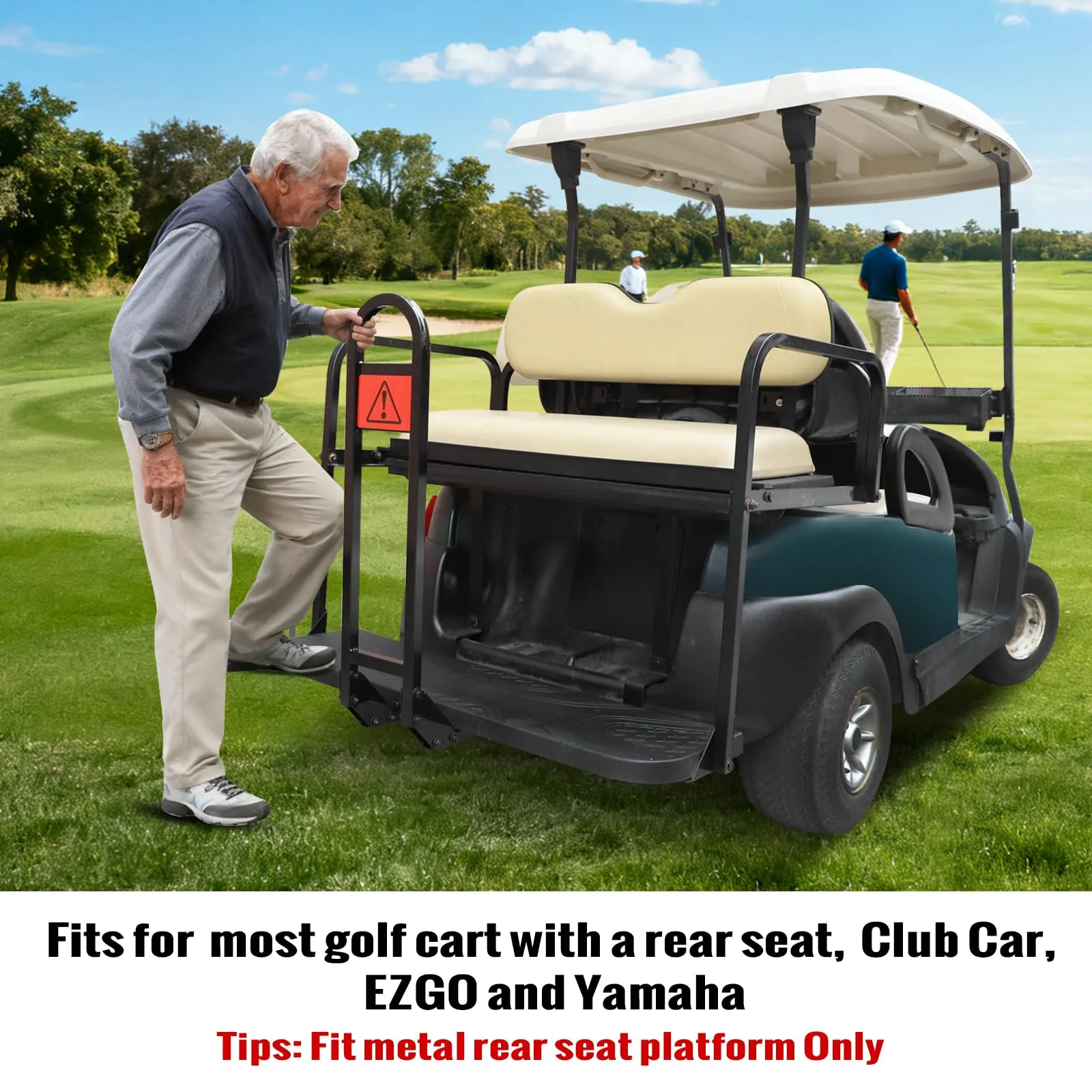 Roykaw Golf Cart Rear Seat Safety Grab Bar image 3