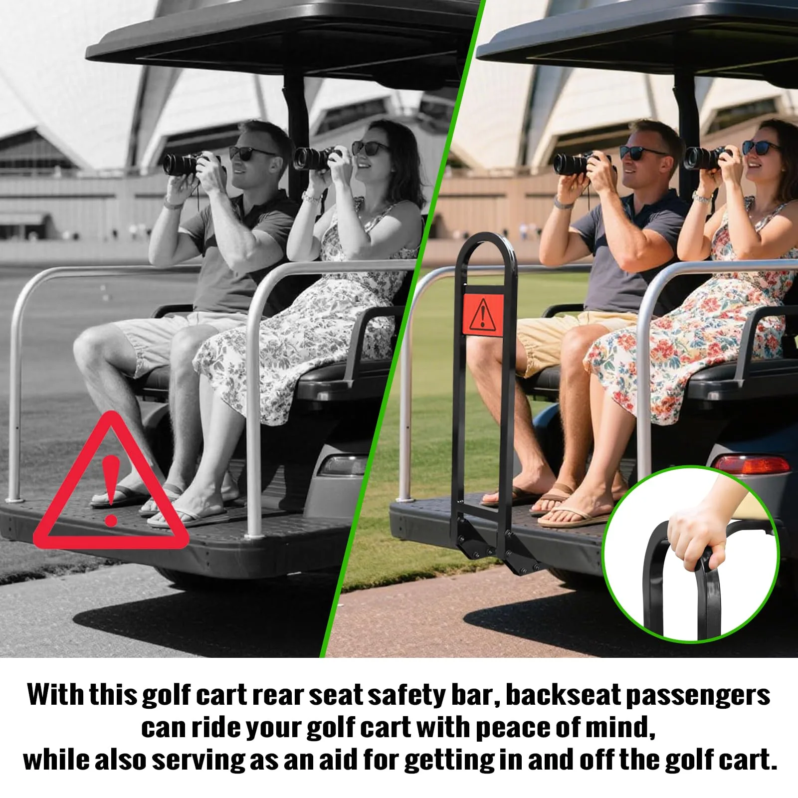 Roykaw Golf Cart Rear Seat Safety Grab Bar image 4