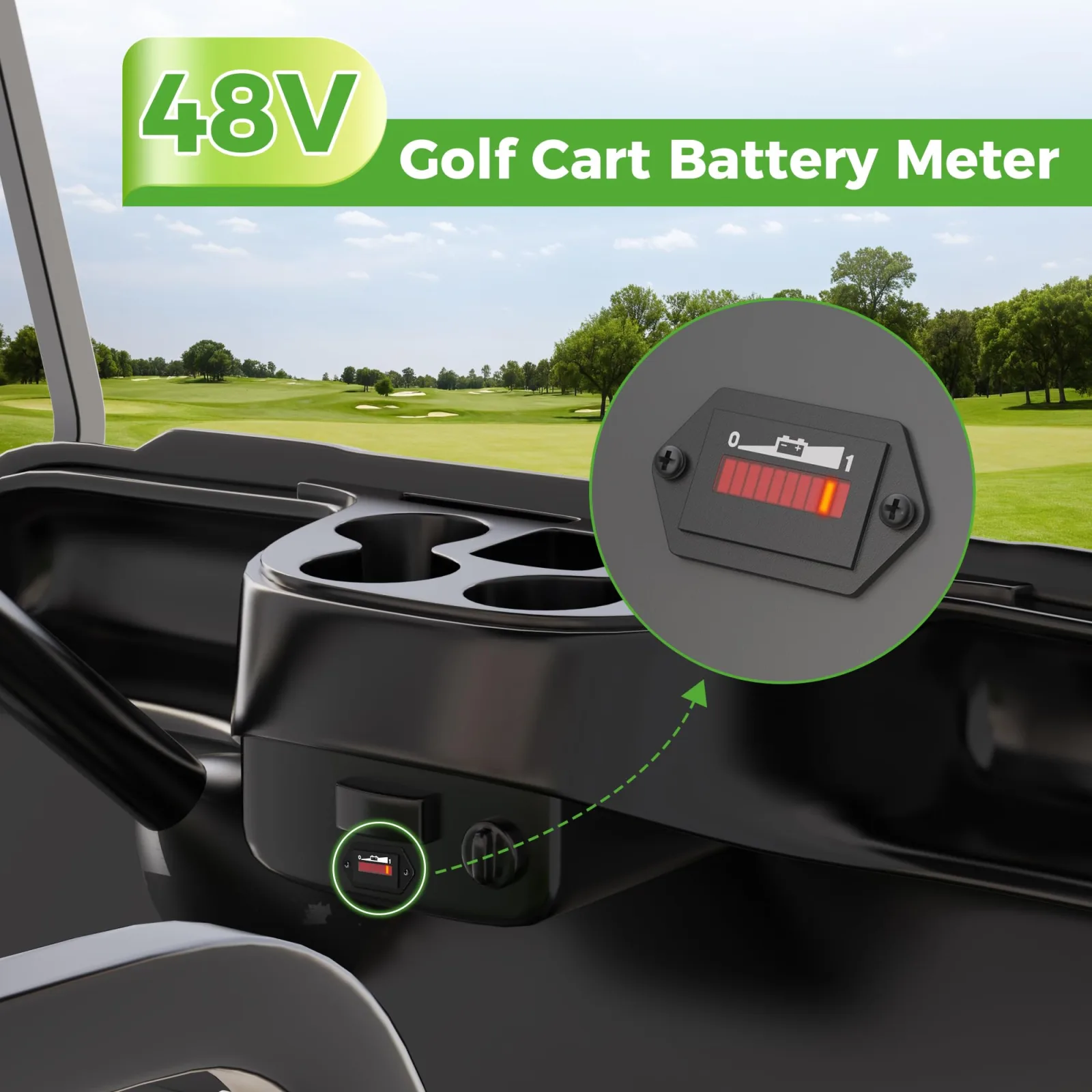 10L0L 48V Battery Gauge for Yamaha G29 2007-2016 image 4