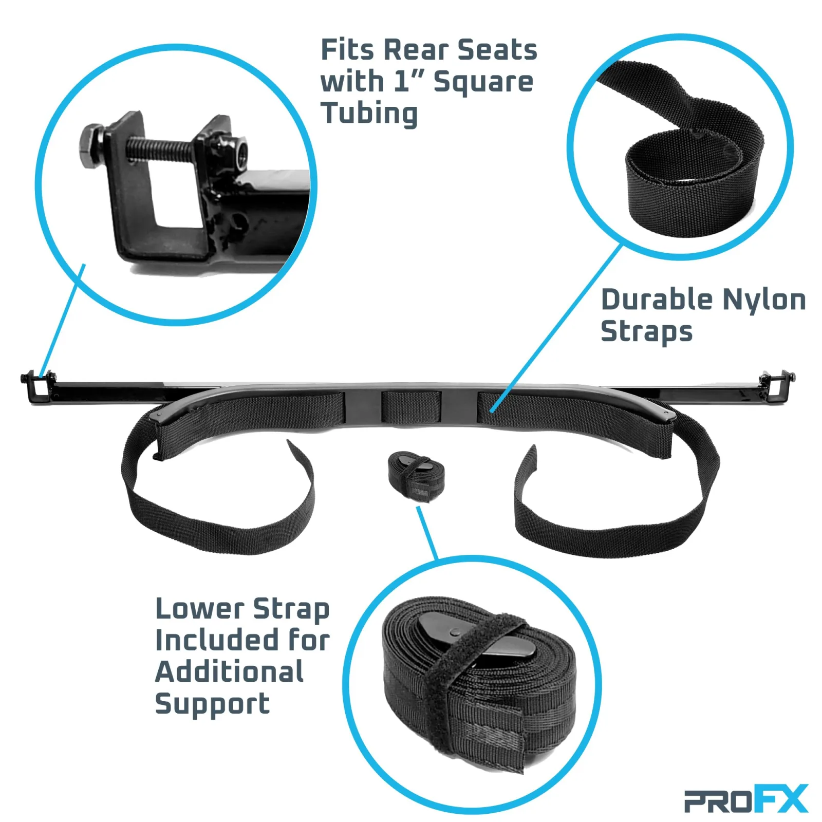 PROFX Golf Cart Rear Seat Golf Bag Attachment PFX1000-GBA image 2