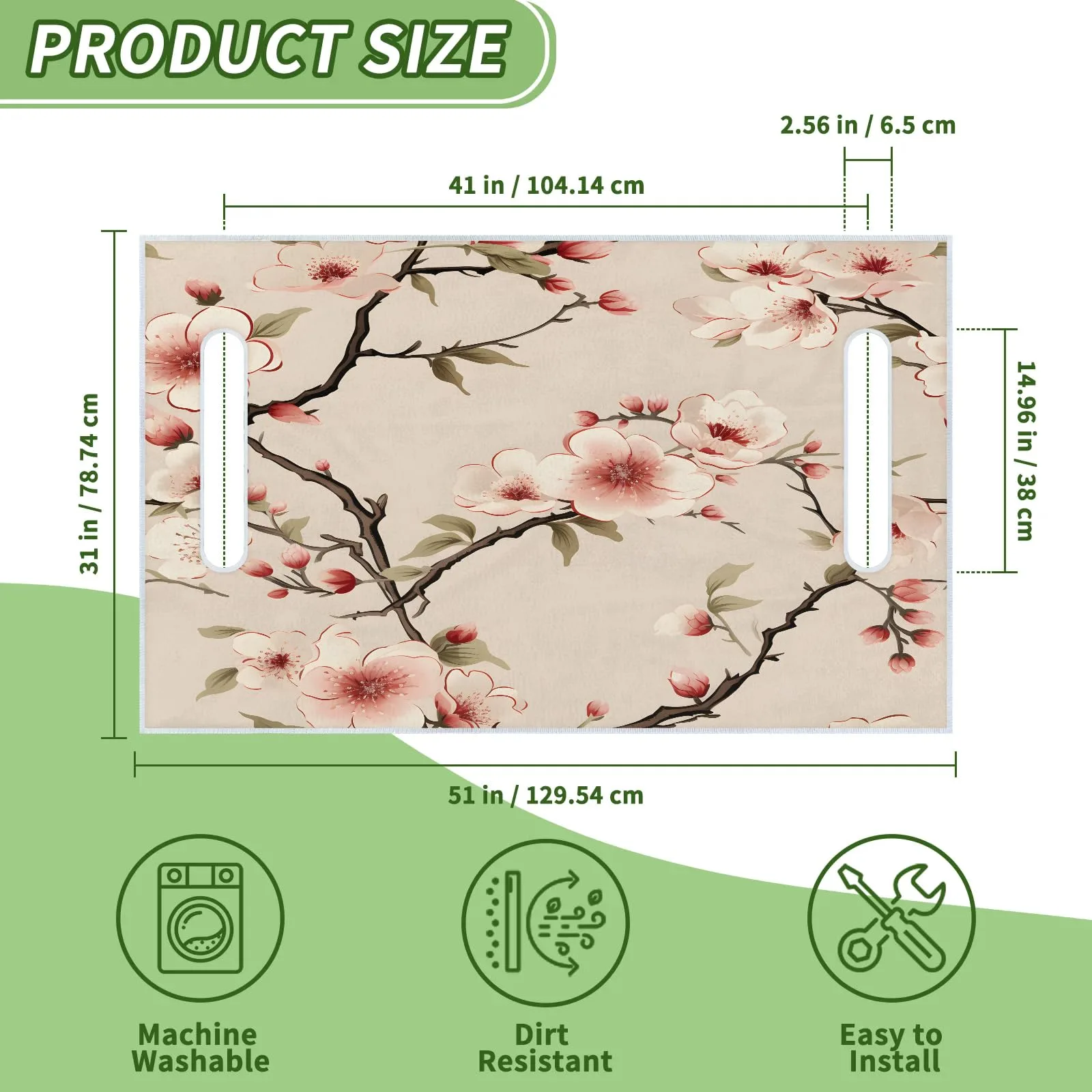 Tiveruda Japanese Pink Cherry Golf Cart Seat Cover image 2