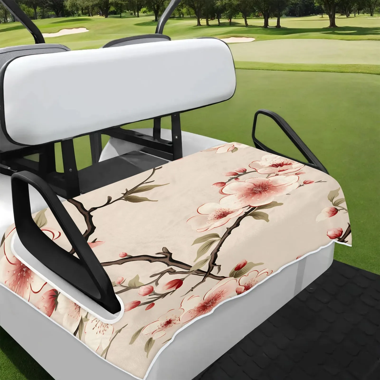Tiveruda Japanese Pink Cherry Golf Cart Seat Cover