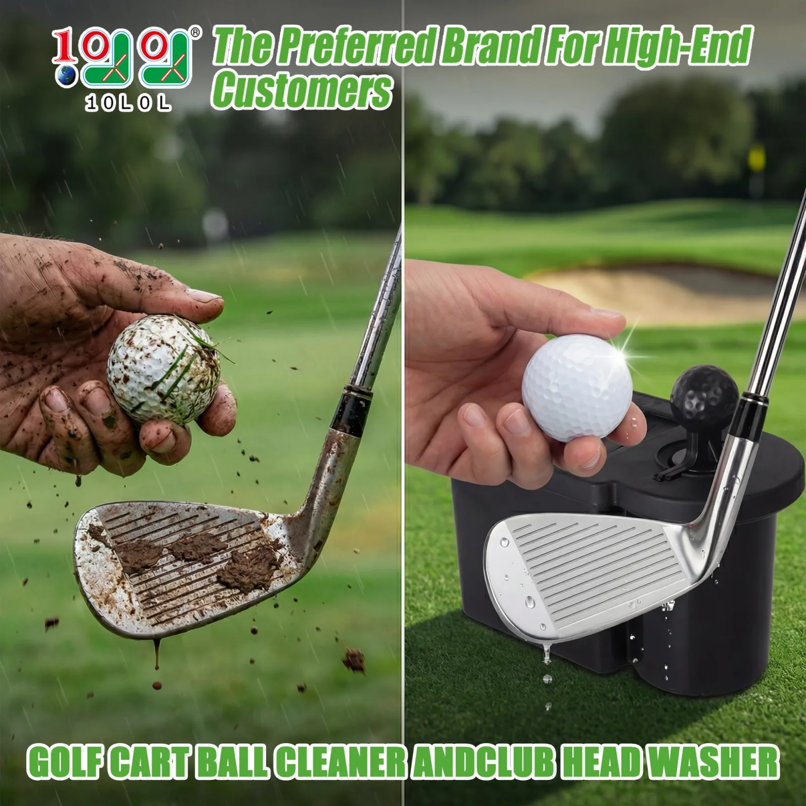 10L0L Golf Cart Ball Washer and Club Cleaner Kit image 2