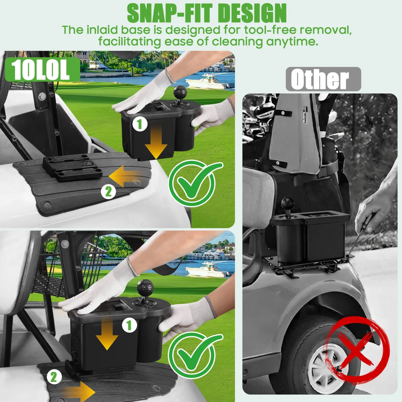 10L0L Golf Cart Ball Washer and Club Cleaner Kit image 3