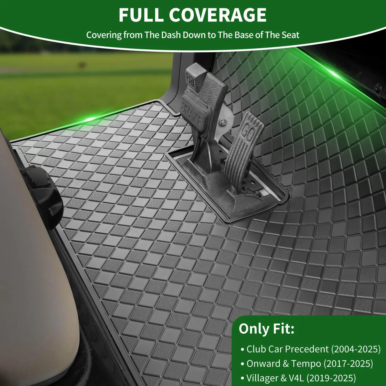 Cartalia CCPFМ Rubber Floor Mat for Club Car Golf Carts image 2