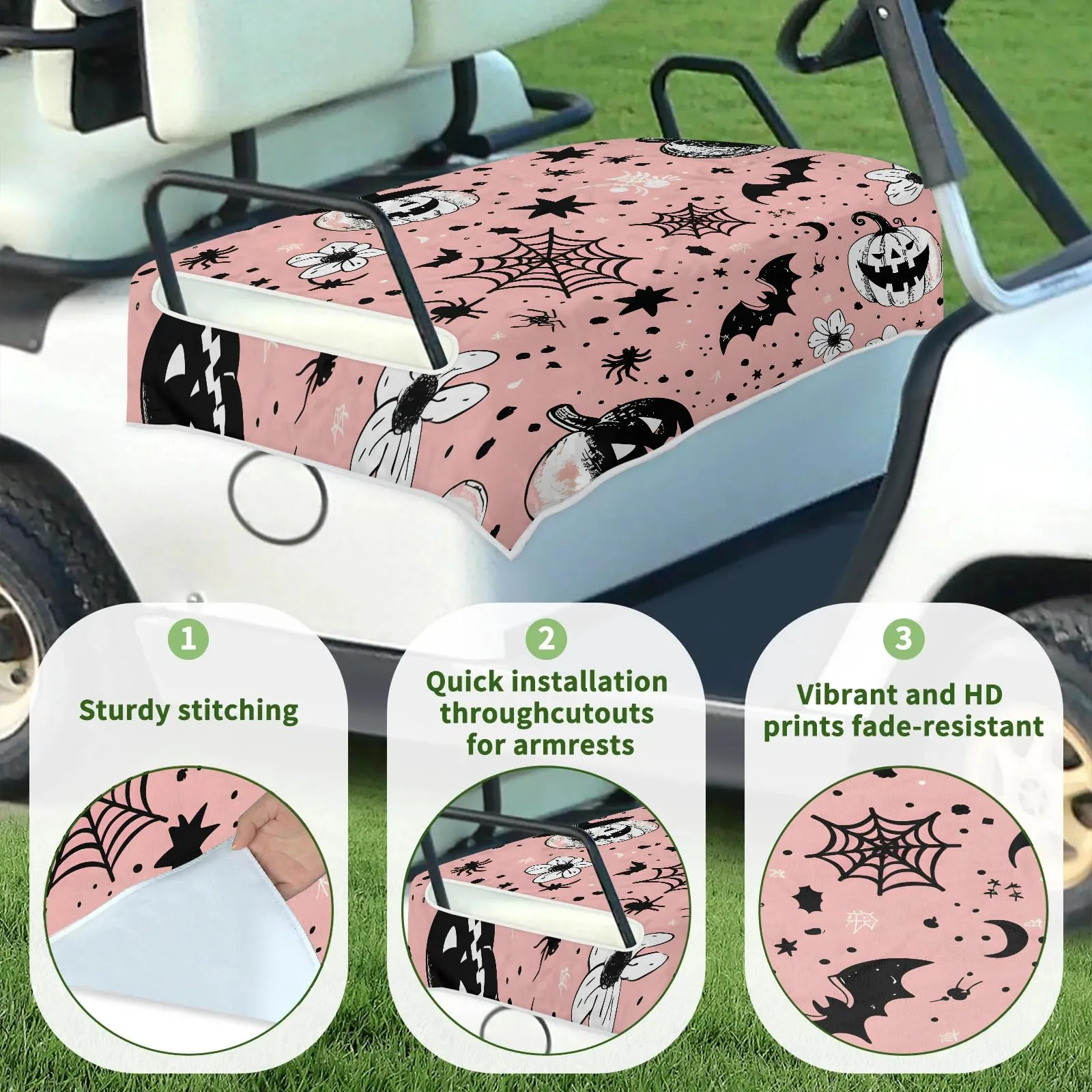 Tiveruda Golf Cart Seat Cover for Double Seats 51 x 31 in image 3