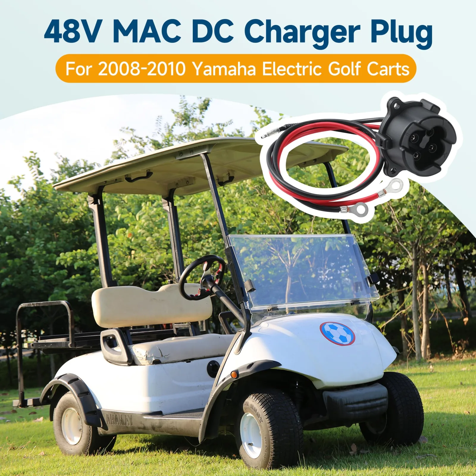 Mixopoly 48V Charger Receptacle for Yamaha G29/Drive image 2