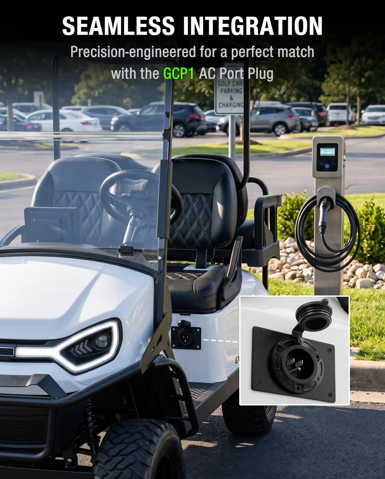 HulkGoo Charging Port Plate for E-Z-GO TXT 36V image 2