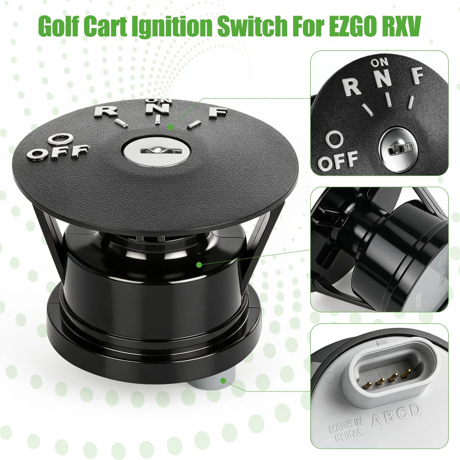 10L0L Ignition Switch for E-Z-GO RXV 48V Electric Carts image 3