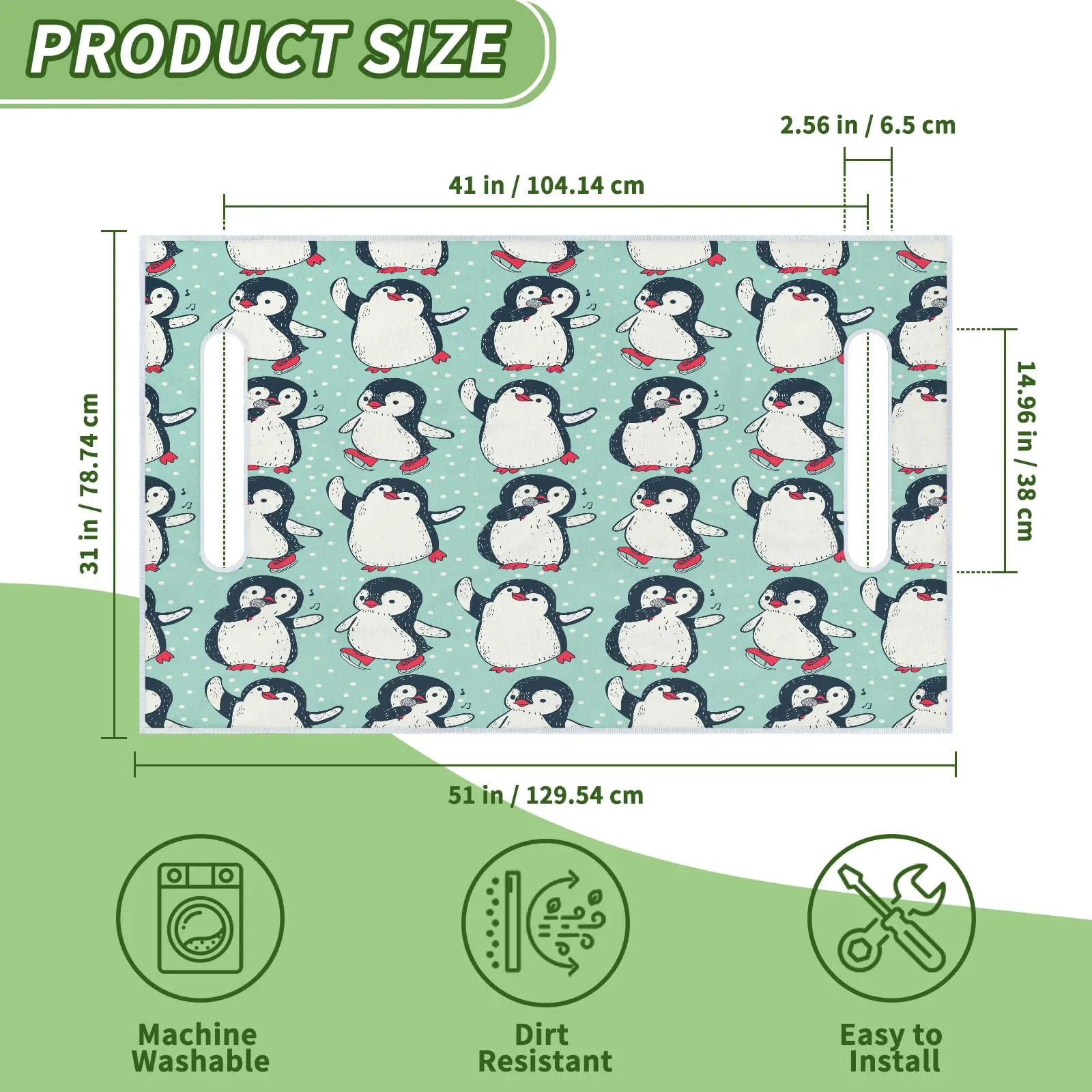 Tiveruda Golf Cart Seat Cover for Double Seats 51 x 31 in image 2