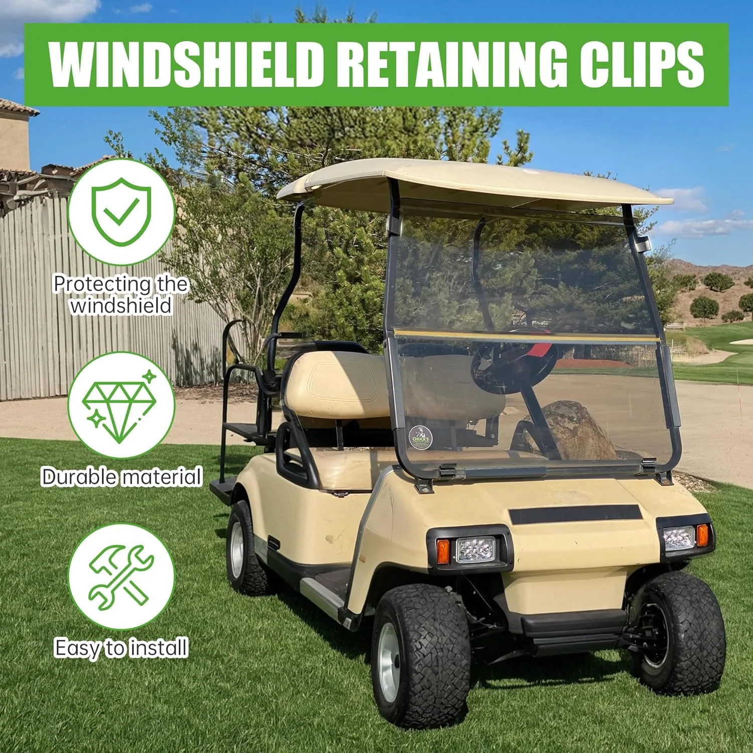 10L0L Golf Cart Windshield Retaining Clips image 4
