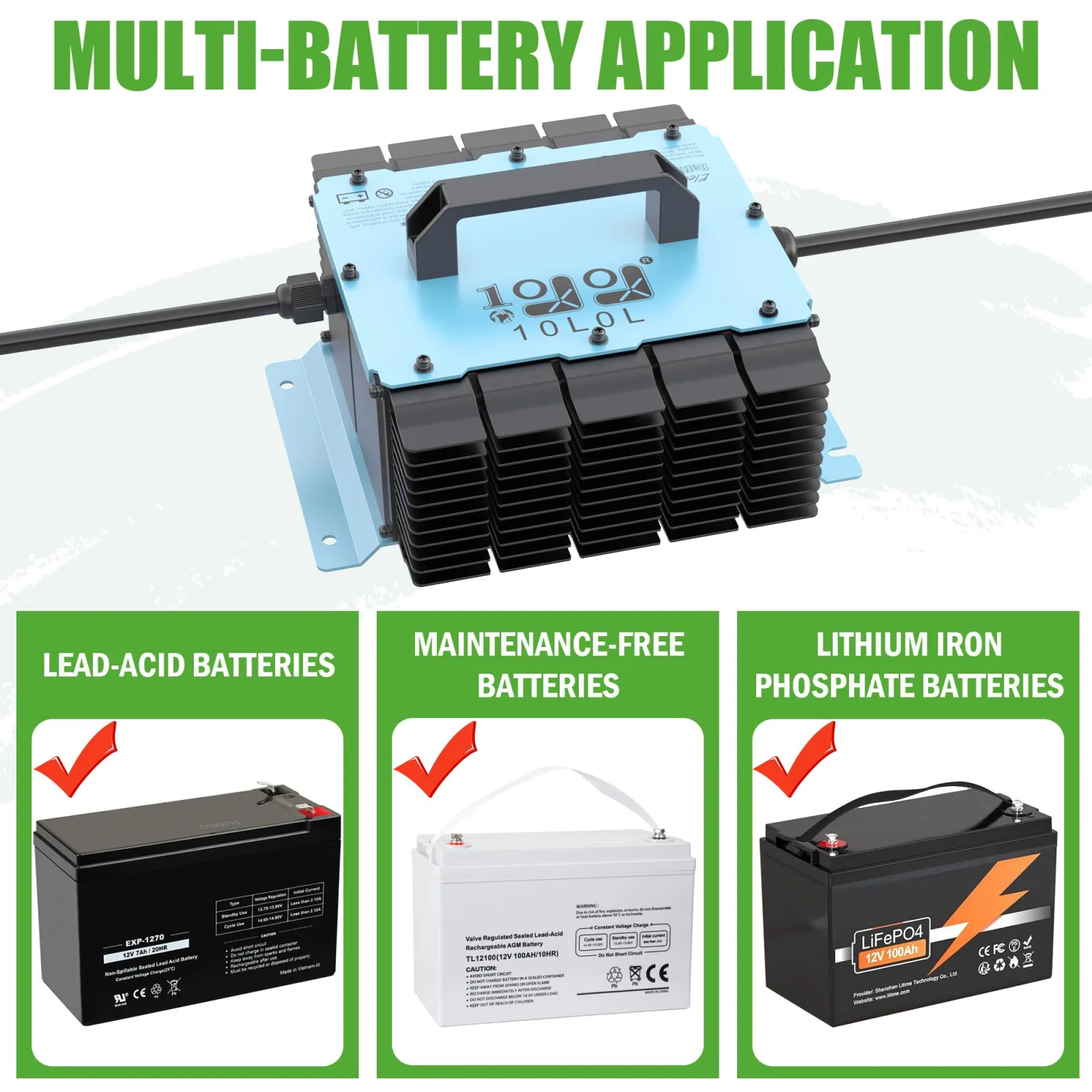 10L0L 20A 36V Charger for E-Z-GO TXT, QH-Charger-Y219-A image 4