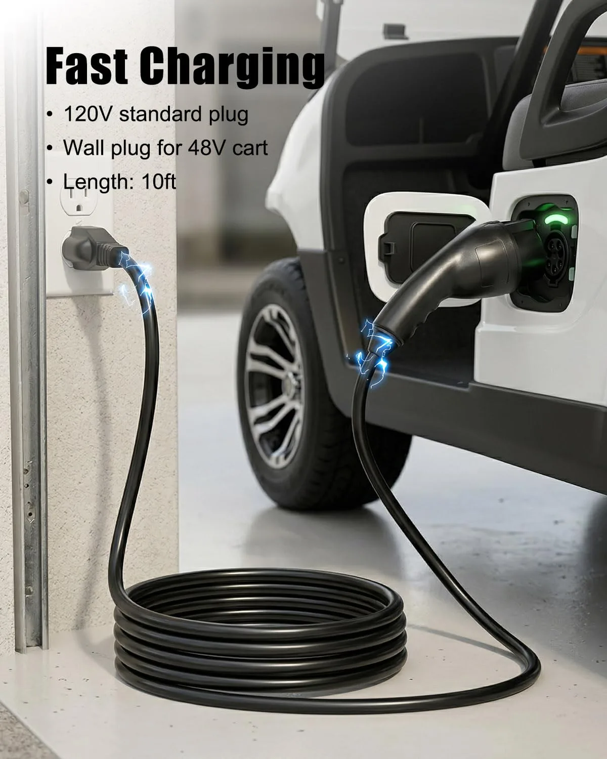 JUFZQO 10-Foot Charging Cord for Evolution EV and ICON EV image 3