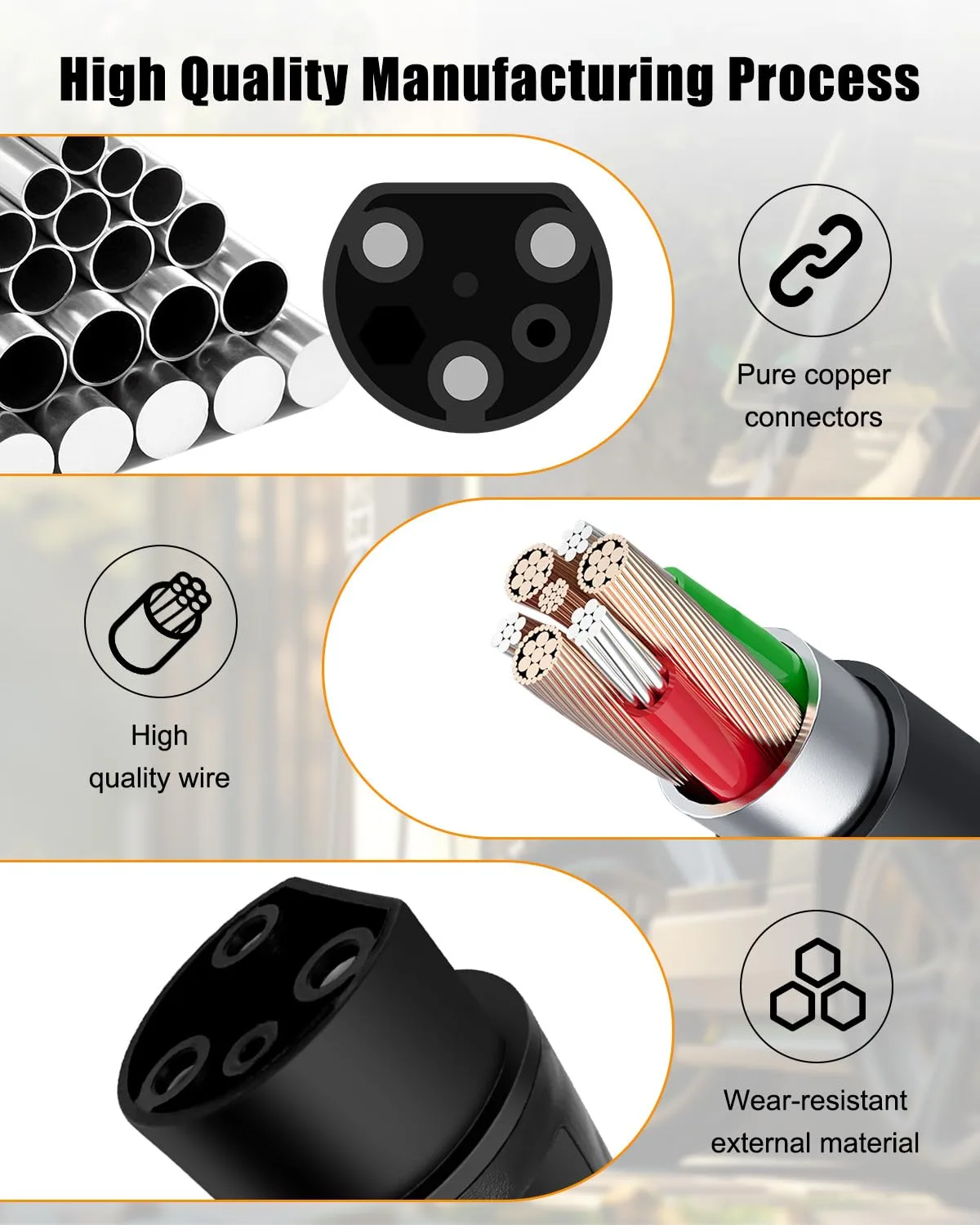 JUFZQO 10-Foot Charging Cord for Evolution EV and ICON EV image 4