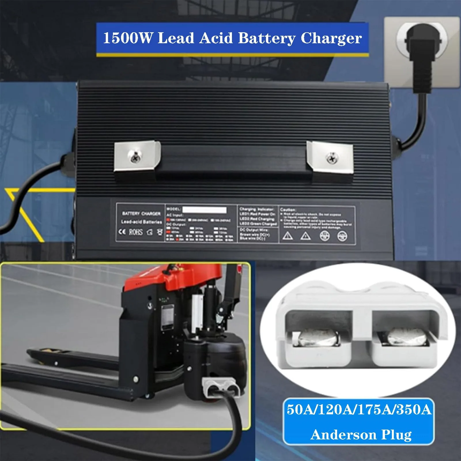 WLEJSL 24V 40A Golf Cart Battery Charger A2-175A image 2