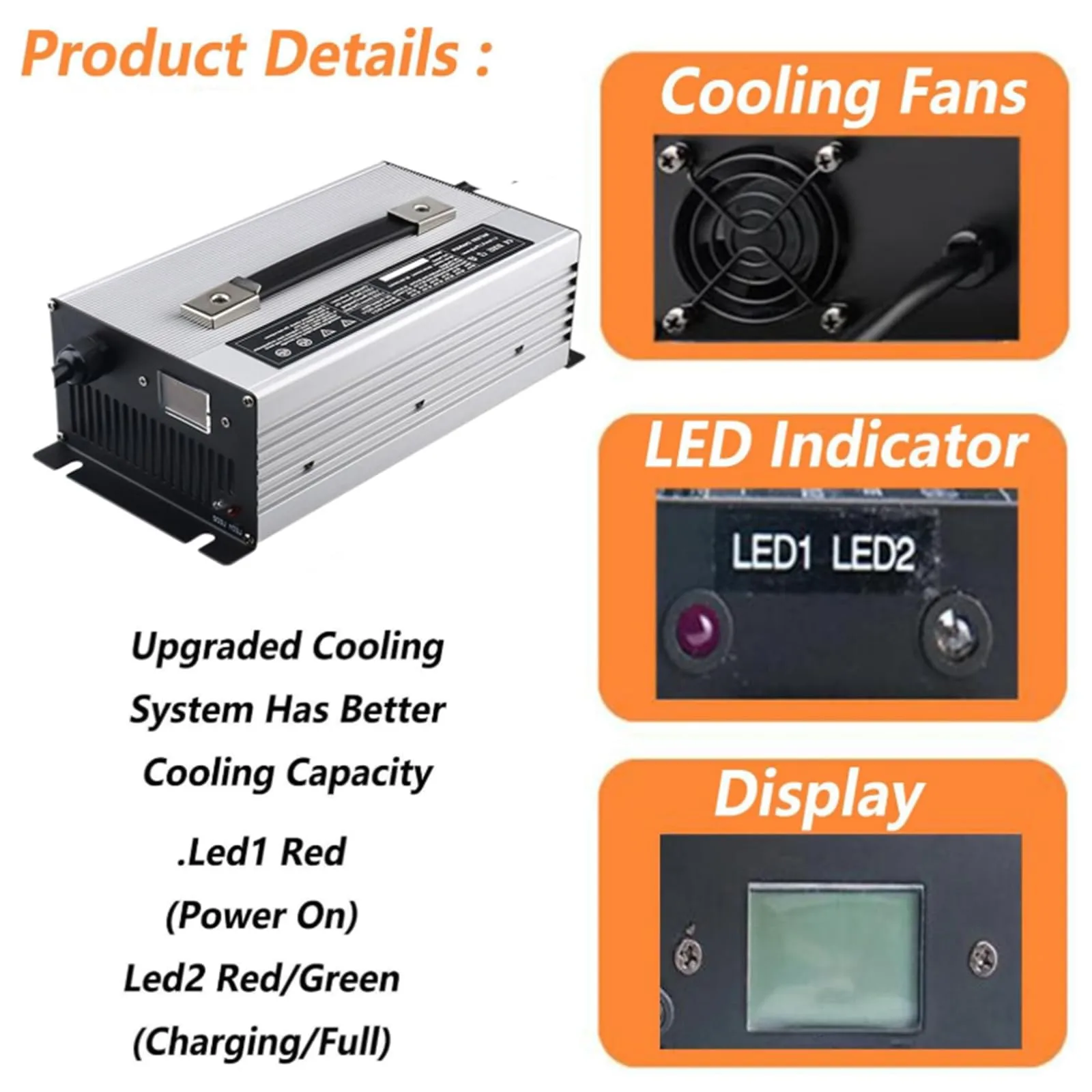 WLEJSL 24V 40A Golf Cart Battery Charger A2-175A image 4