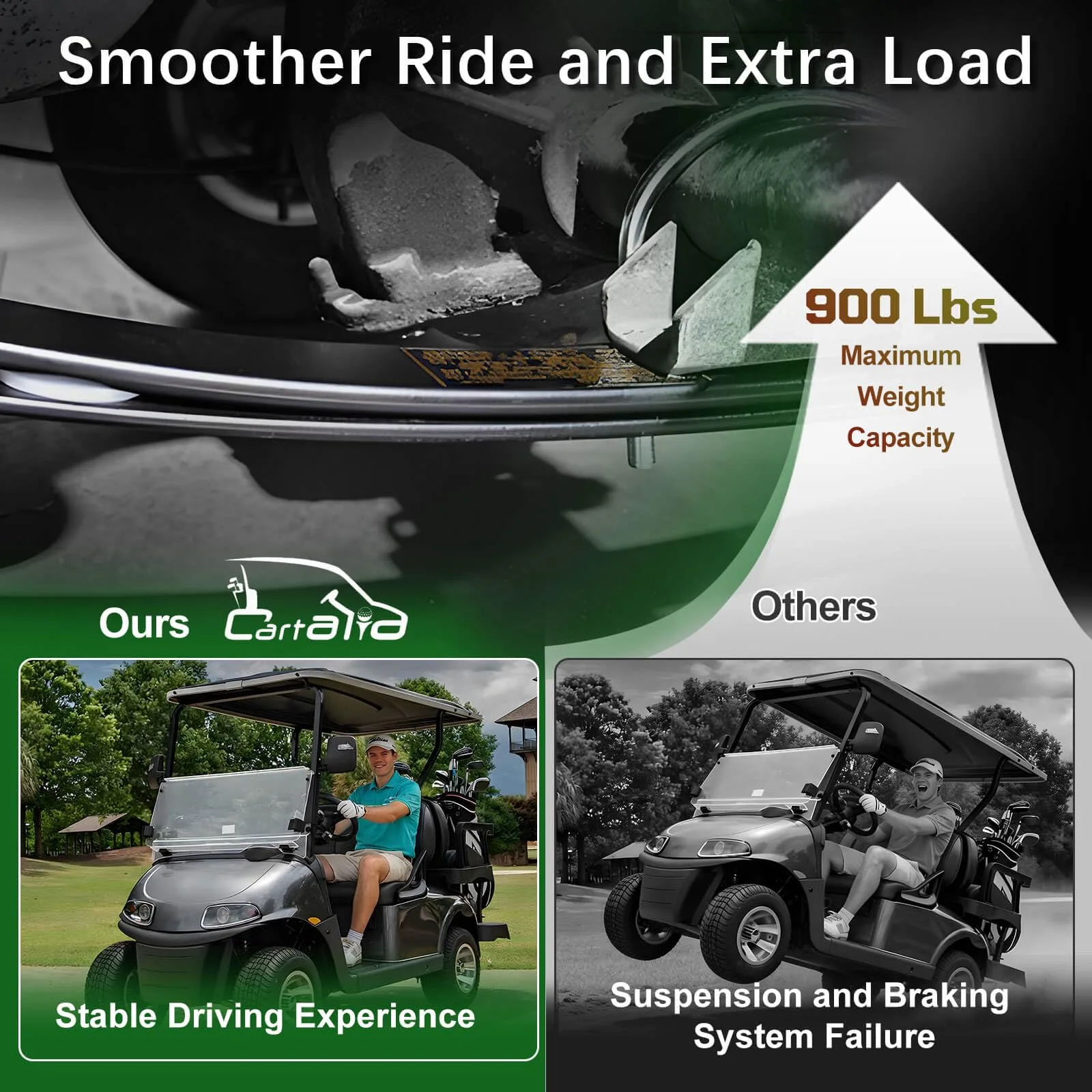 Cartalia Heavy-Duty Rear Leaf Springs for E-Z-GO RXV 2008+ image 4