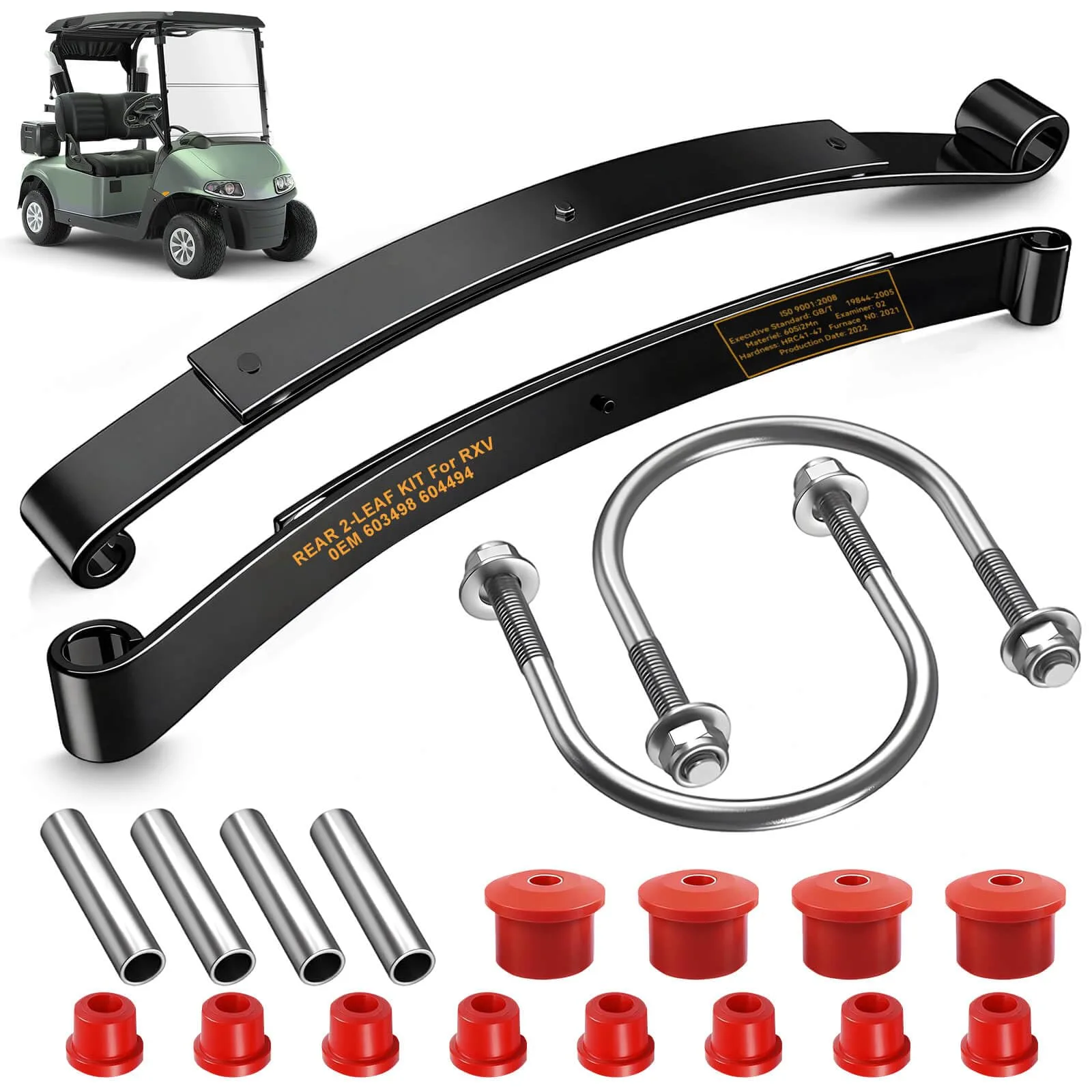 Cartalia Heavy-Duty Rear Leaf Springs for E-Z-GO RXV 2008+